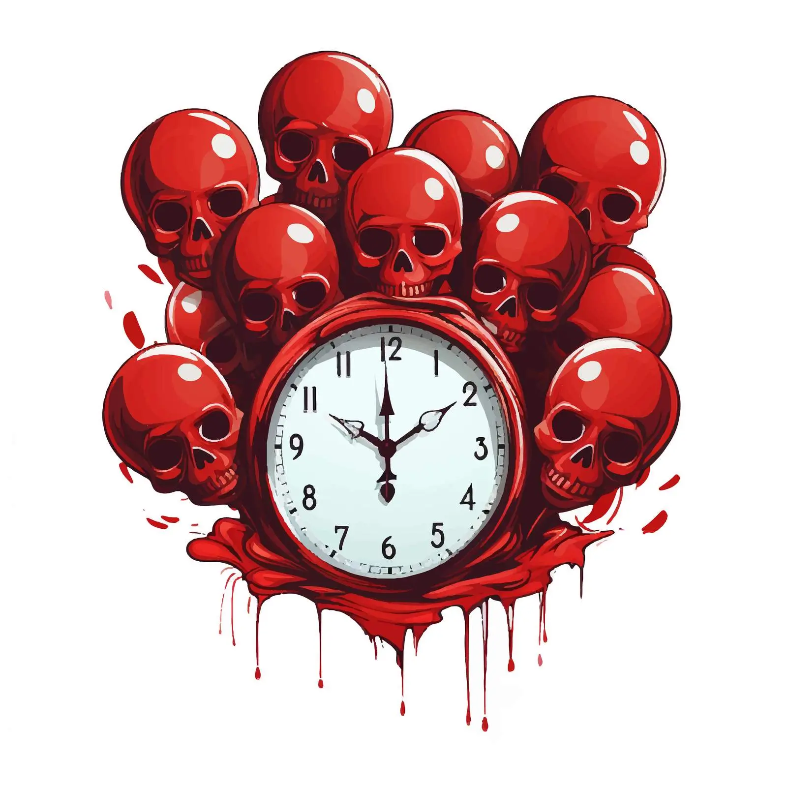 Terror Time Logo with Red Balloons Illustration — free download from Dotvec