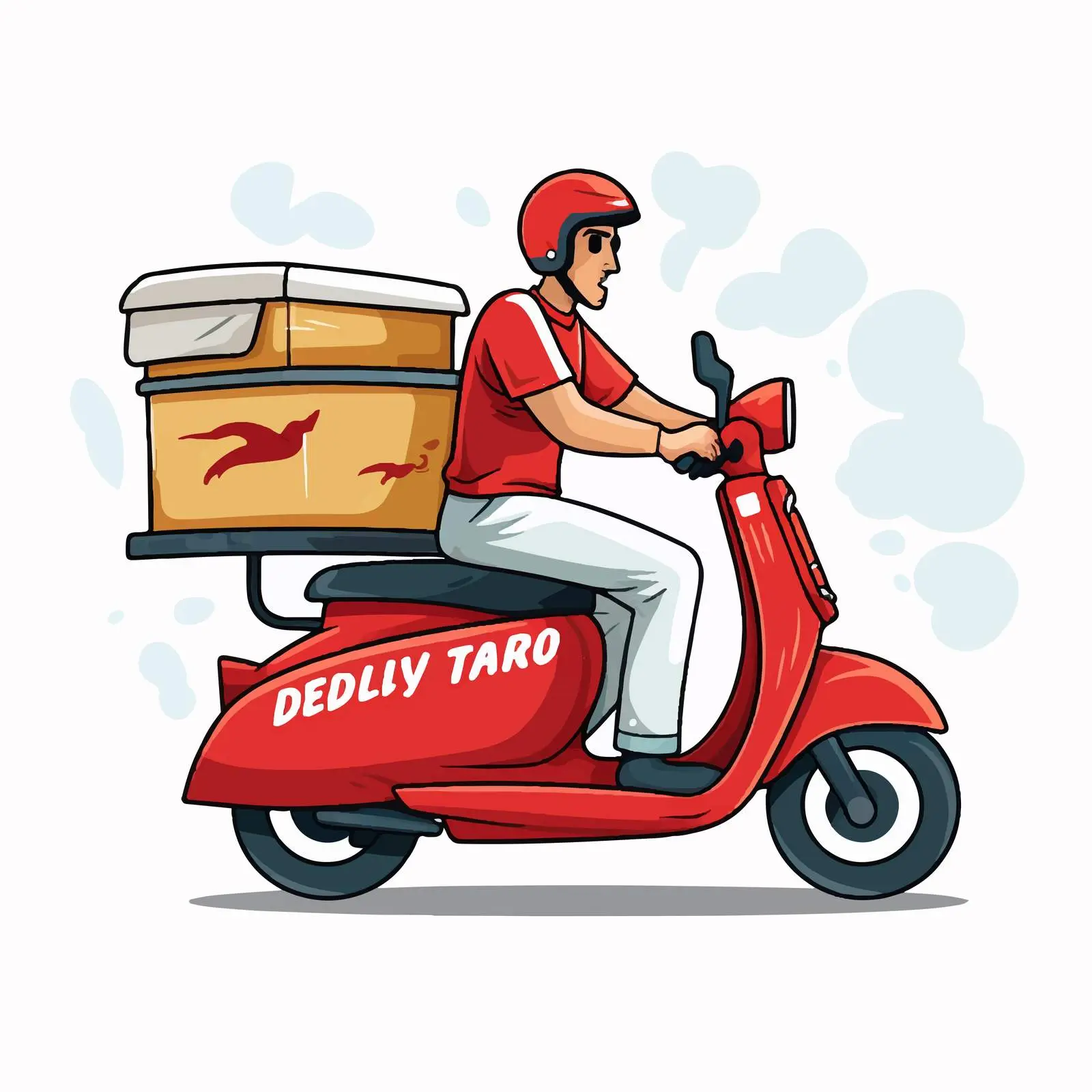 Text Delivery Banner on White Background – free online services image from Dotvec