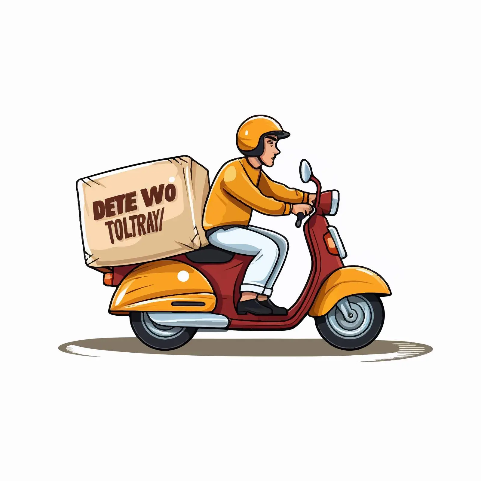 Text Delivery Banner Illustration on White Background — free download from Dotvec