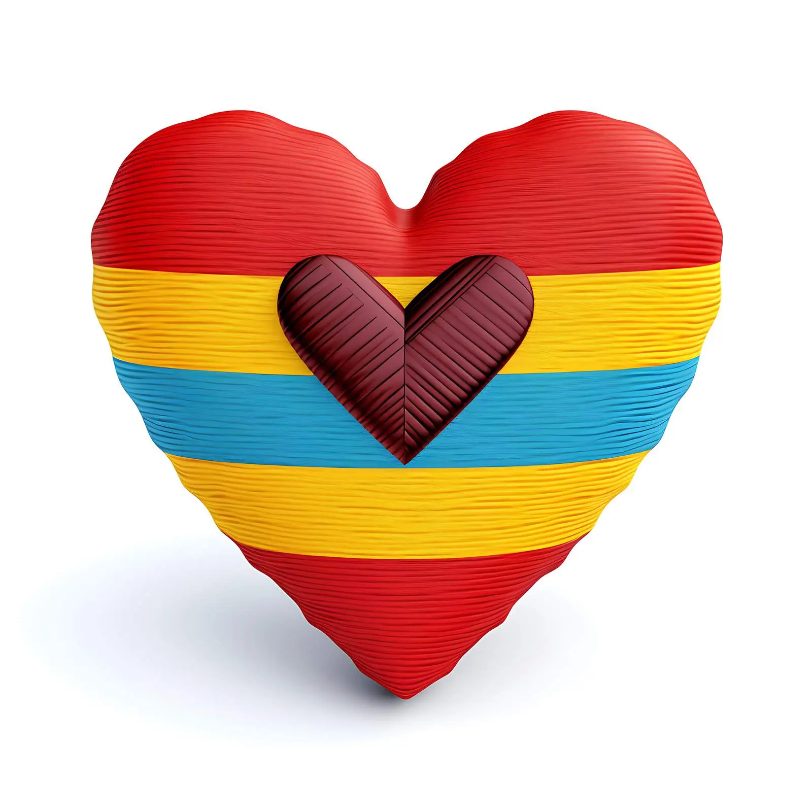 Textile Heart in National Flag Colors — free download from Dotvec
