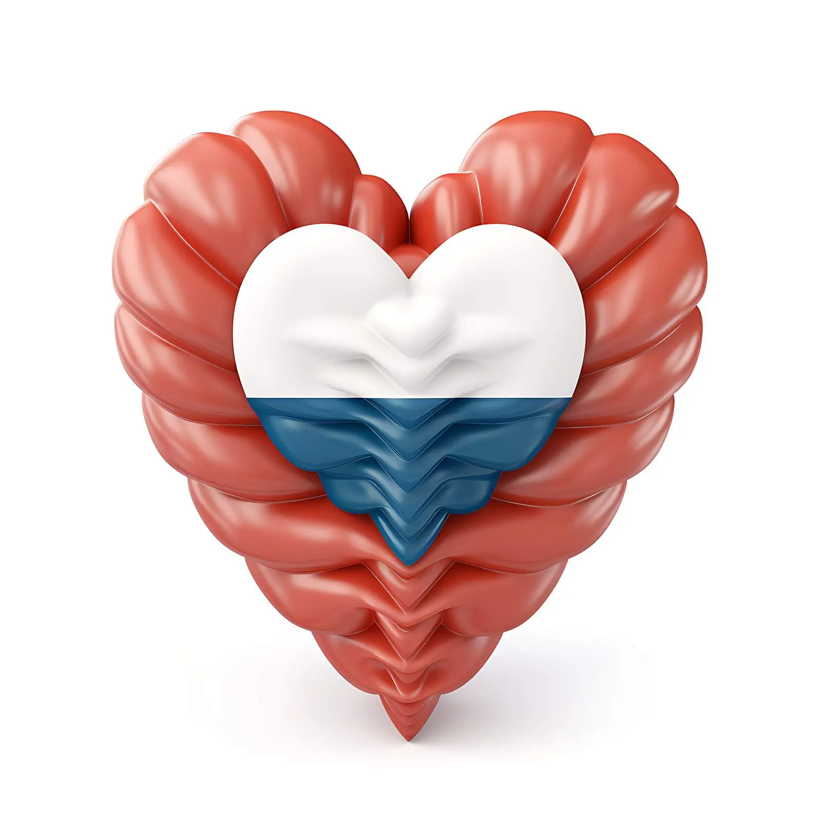 Textile Heart in National Flag Colors — free download from Dotvec