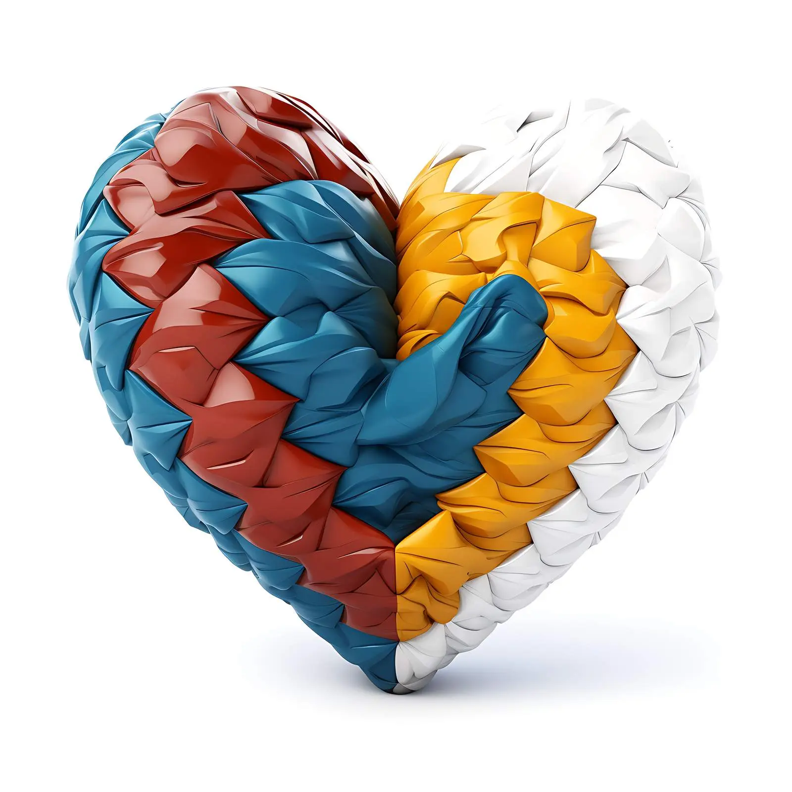 Textile Heart with National Flag Colors — free download from Dotvec