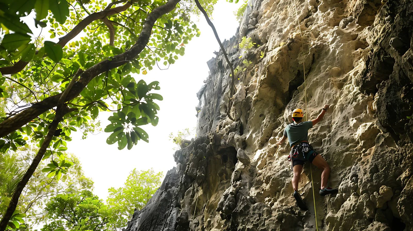 Adventure Climber Scaling Krabi Thaiwand Wall — free download from Dotvec