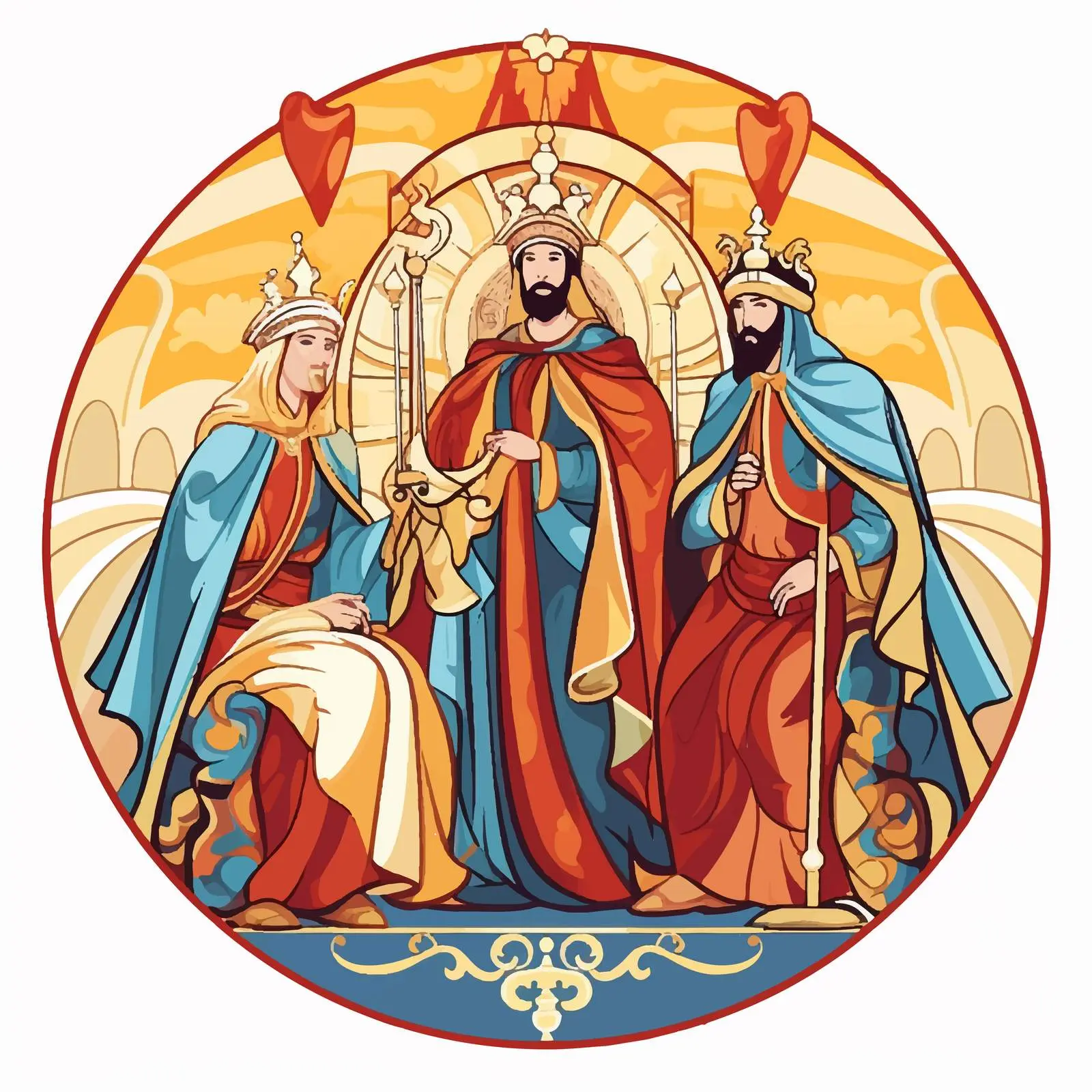 The Adoration of the Magi - Religious Illustration — free download from Dotvec