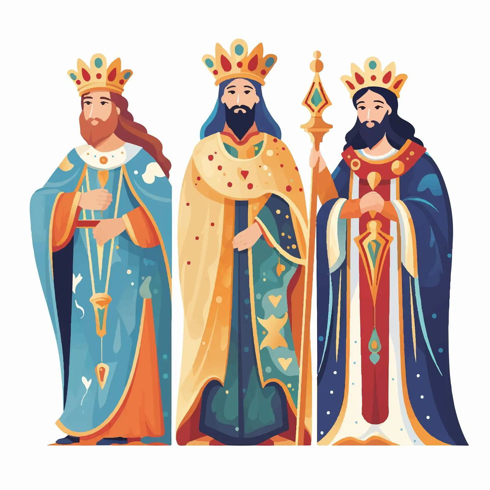Adoration of the Magi - Three Kings Illustration — free download from Dotvec