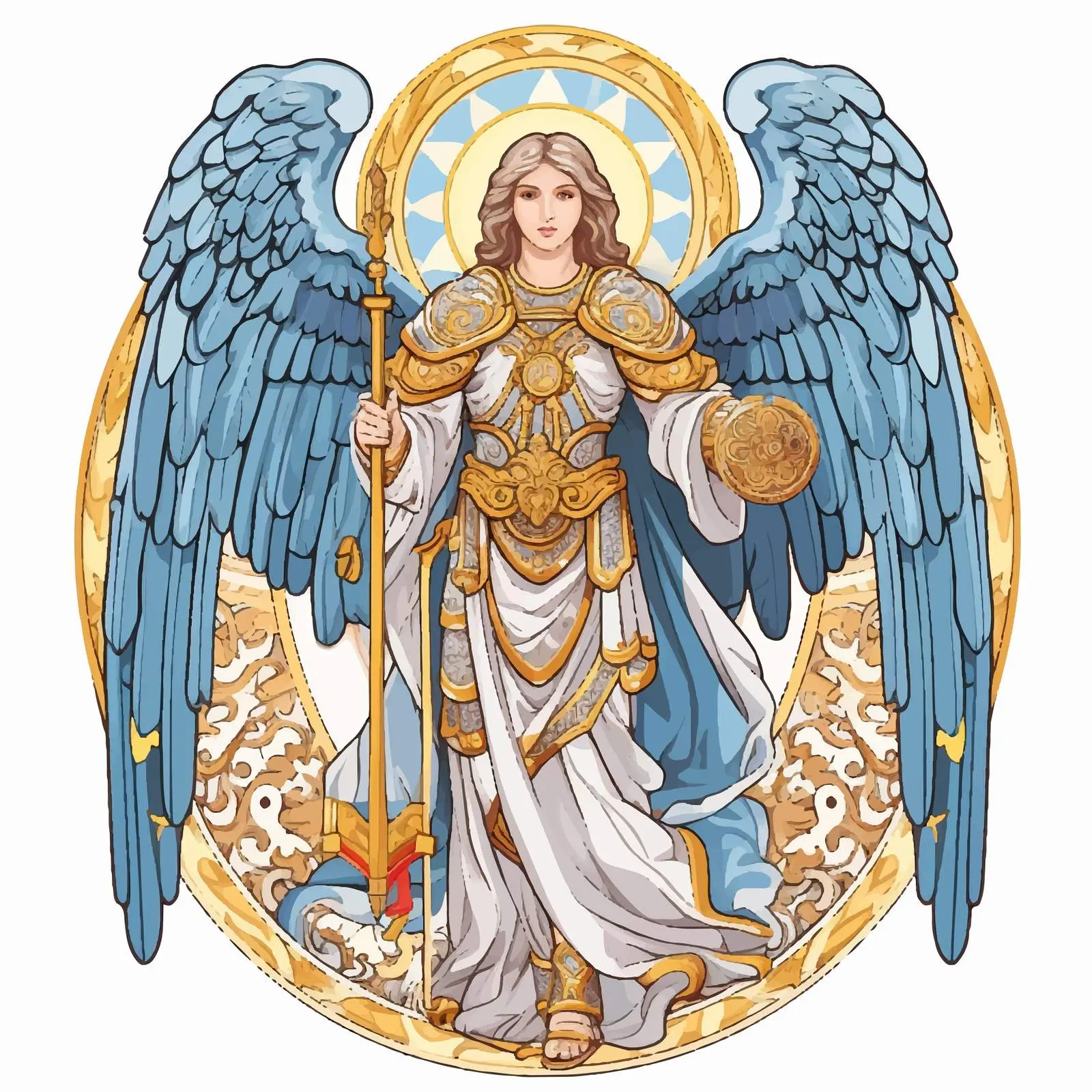 Archangel Michael: Prince of Heavenly Hosts Illustration — free download from Dotvec