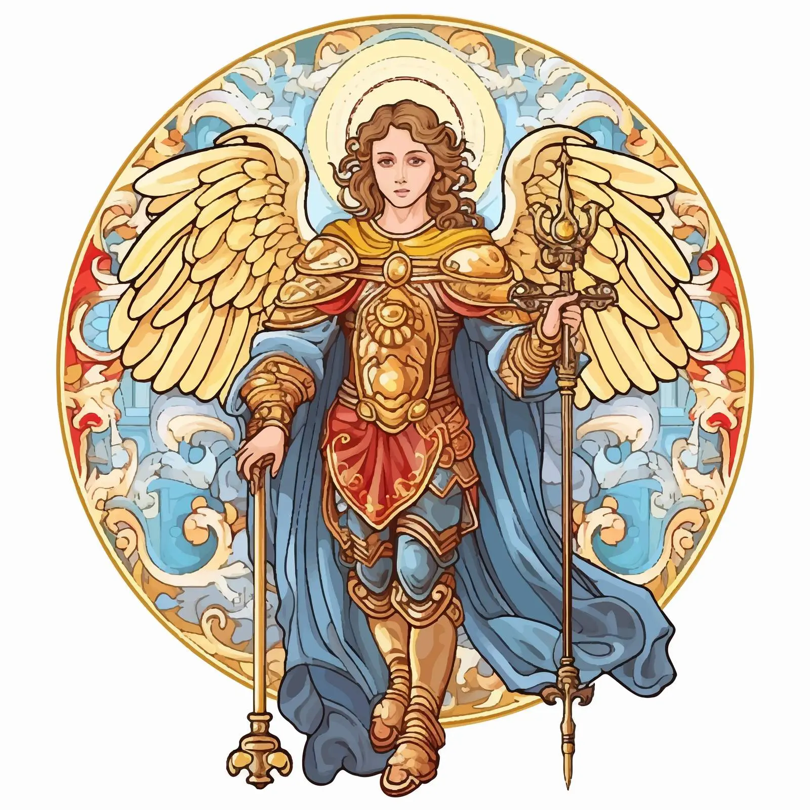 Archangel Michael Illustration - Prince of Heavenly Hosts – free battle image from Dotvec