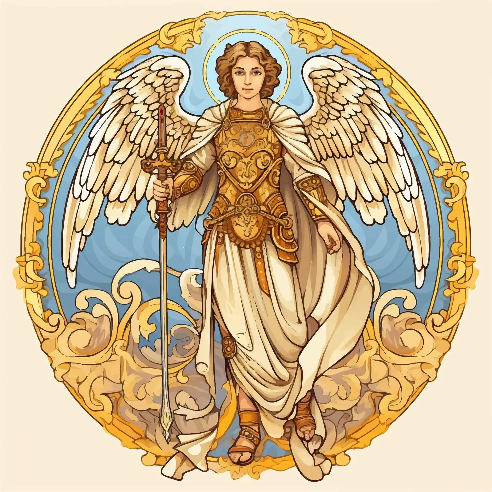 Archangel Michael Illustration - Heavenly Prince – free battle image from Dotvec