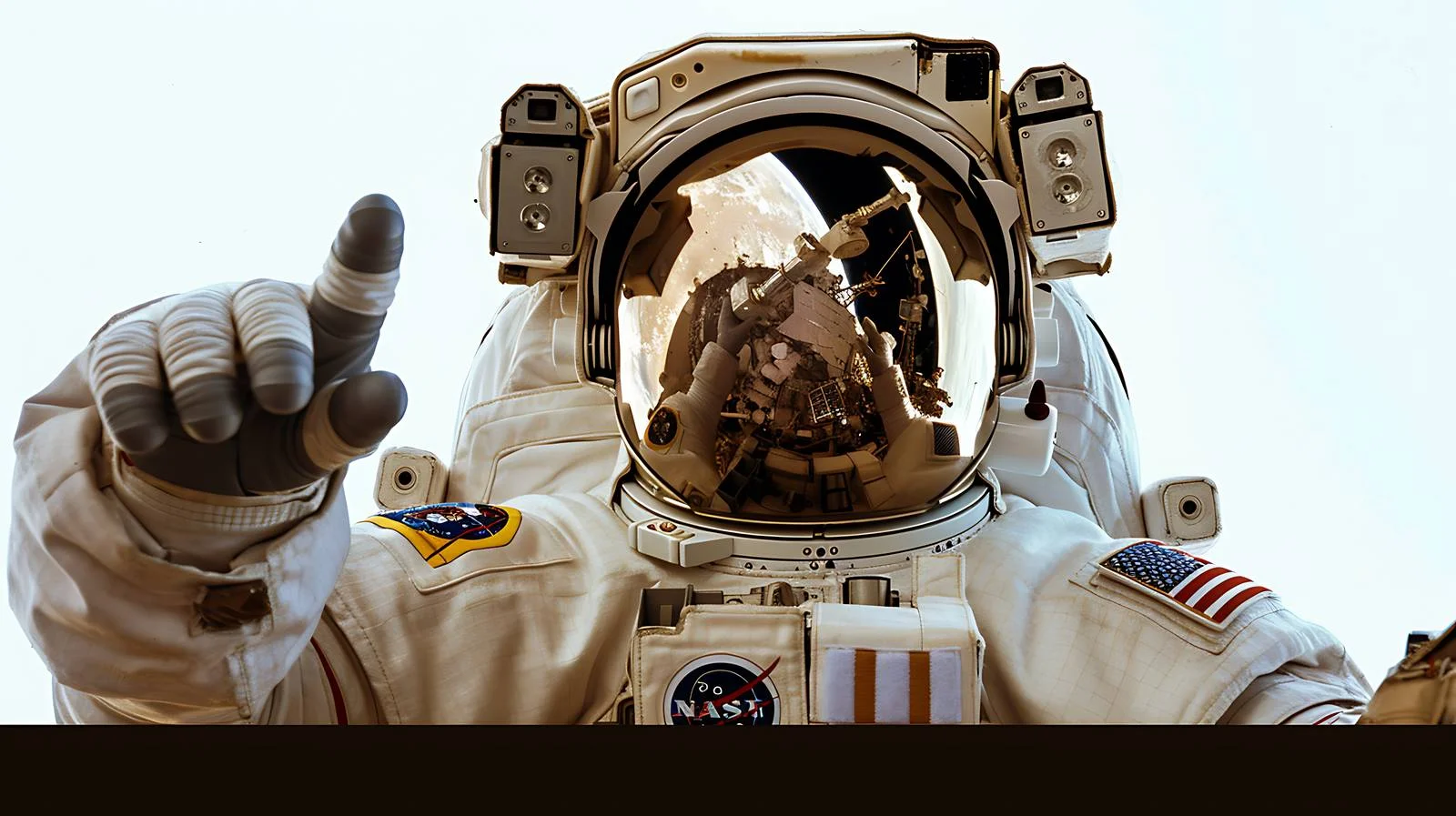Astronaut Selfie with Space Background — free download from Dotvec