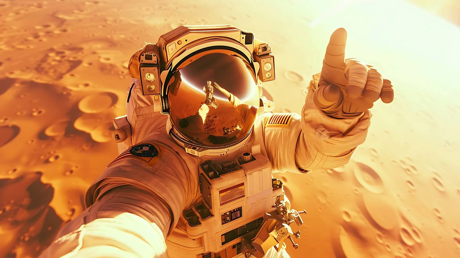 Astronaut's Selfie in Space — free download from Dotvec