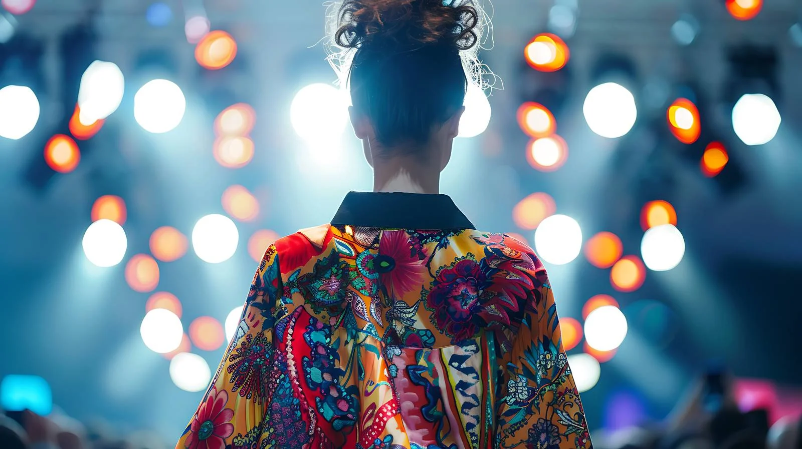 Fashion Model Walking on Runway Stage — free download from Dotvec