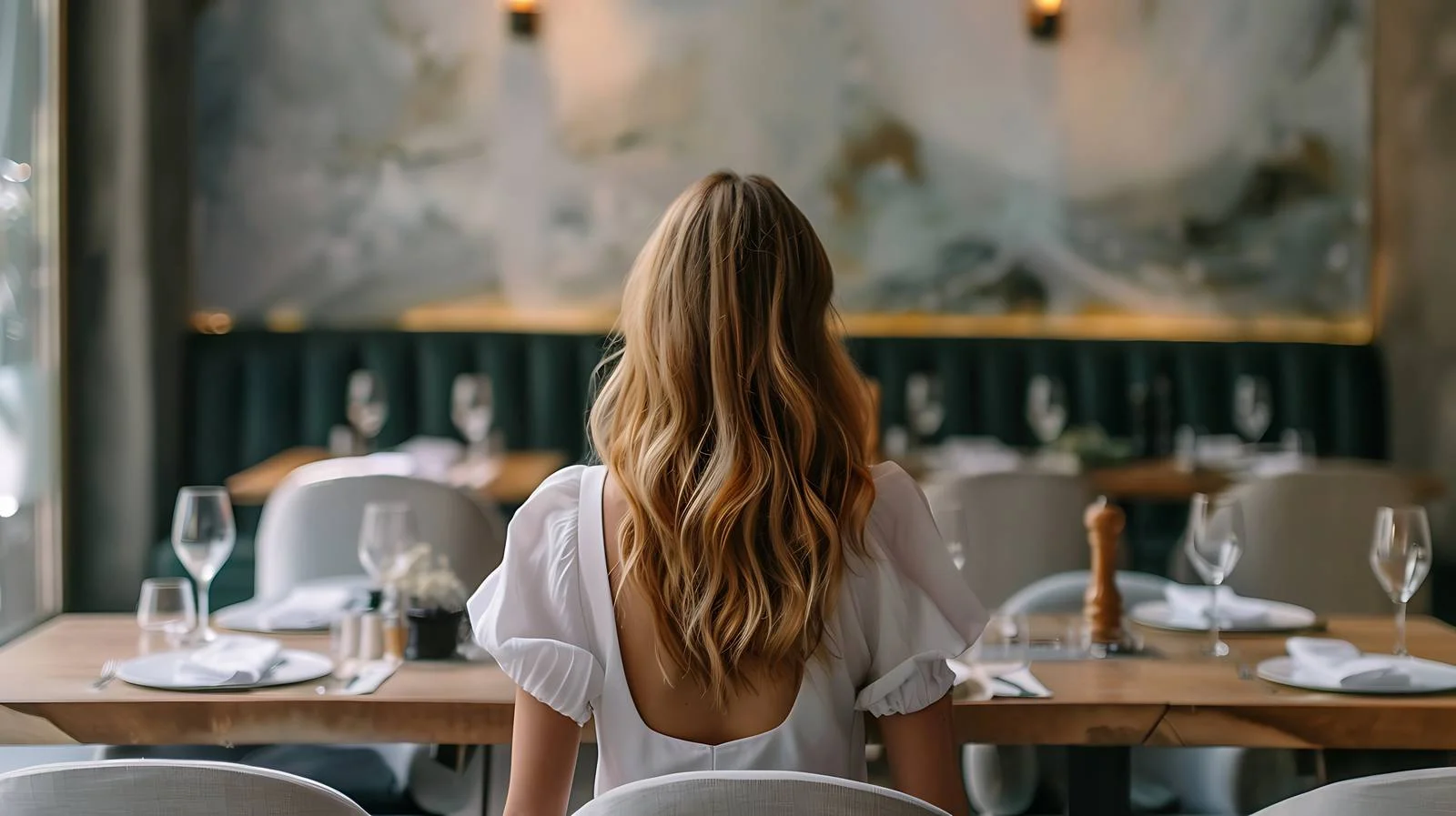 Young Woman in Restaurant — free download from Dotvec