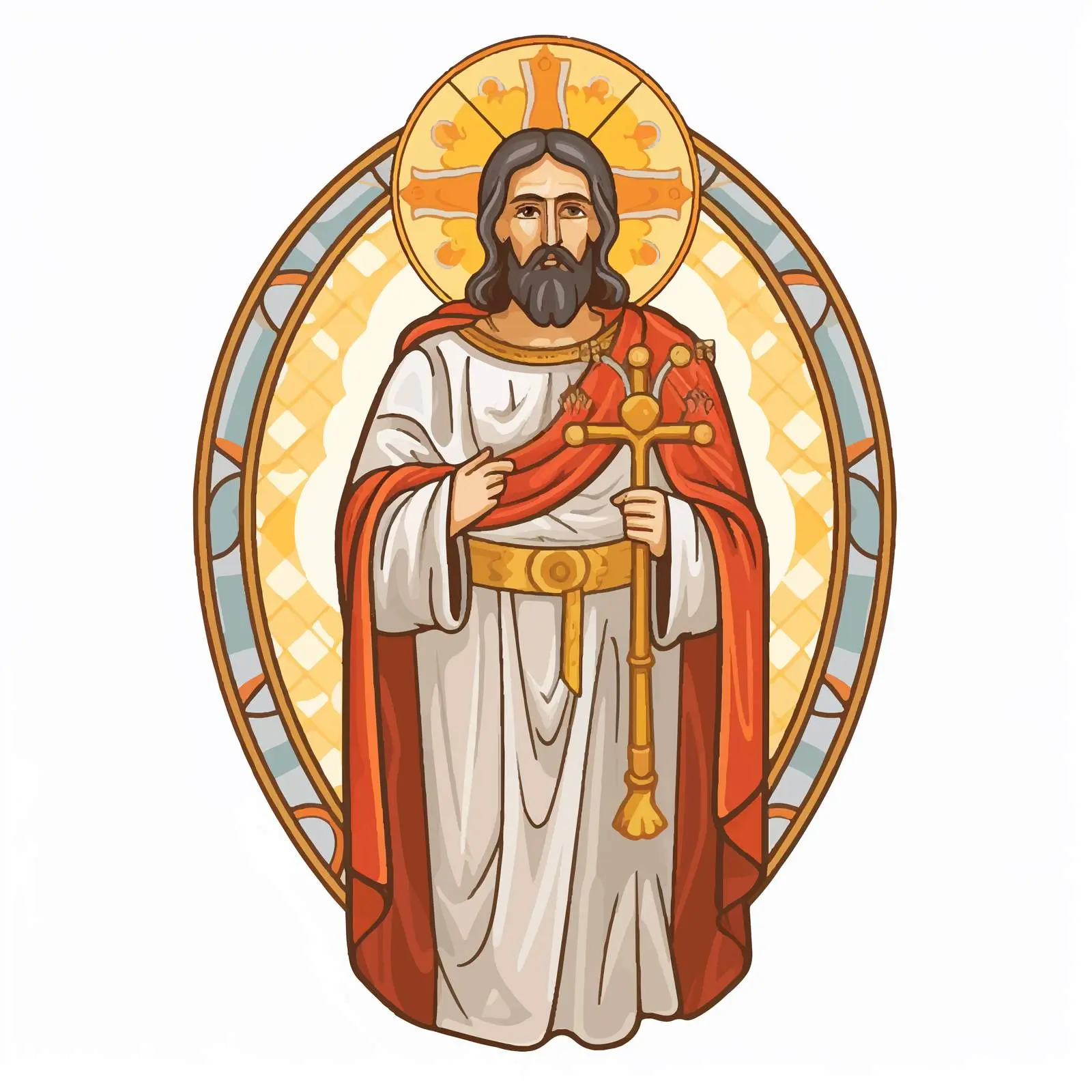 Byzantine Style Illustration of John the Baptist — free download from Dotvec