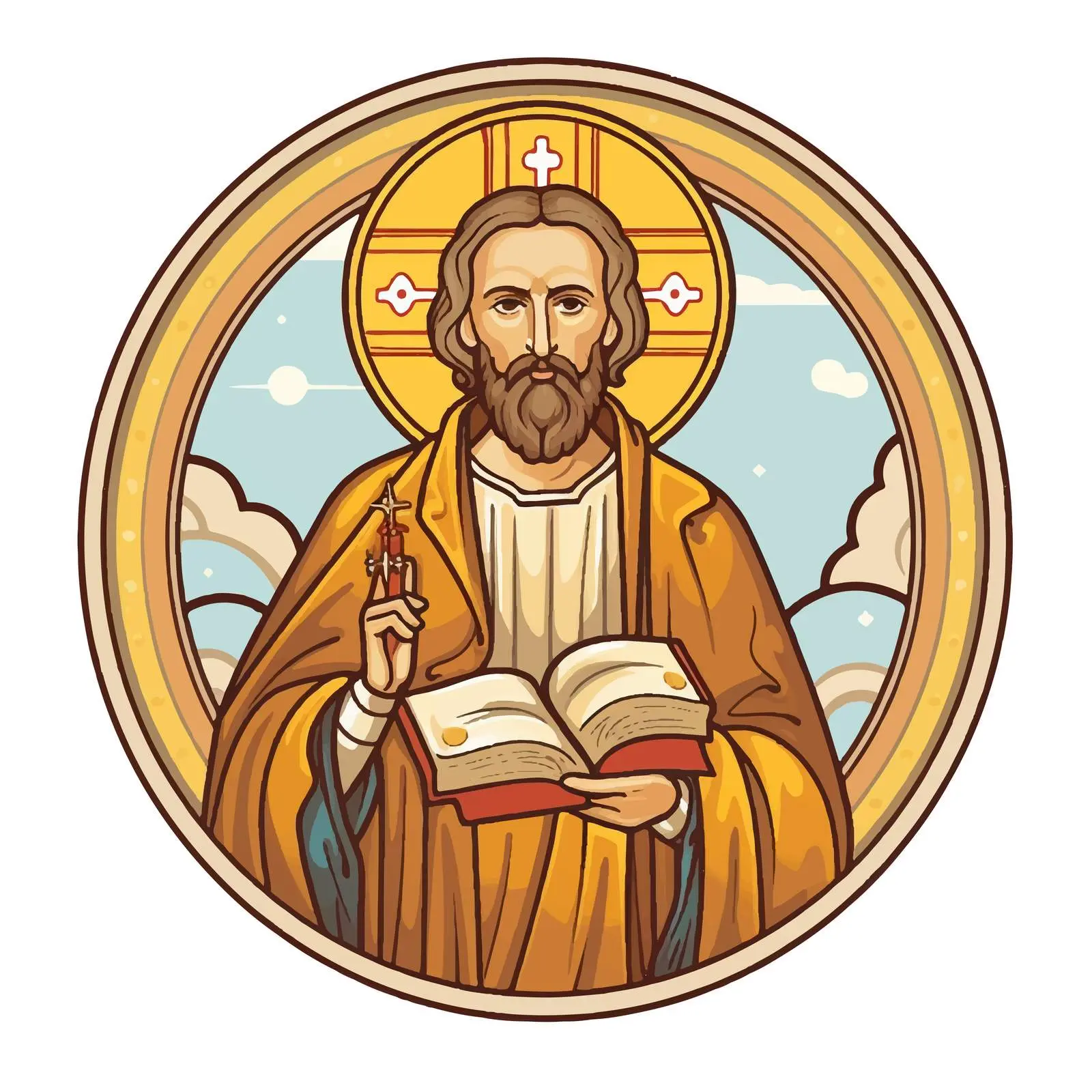 Byzantine Style Illustration of John the Baptist — free download from Dotvec