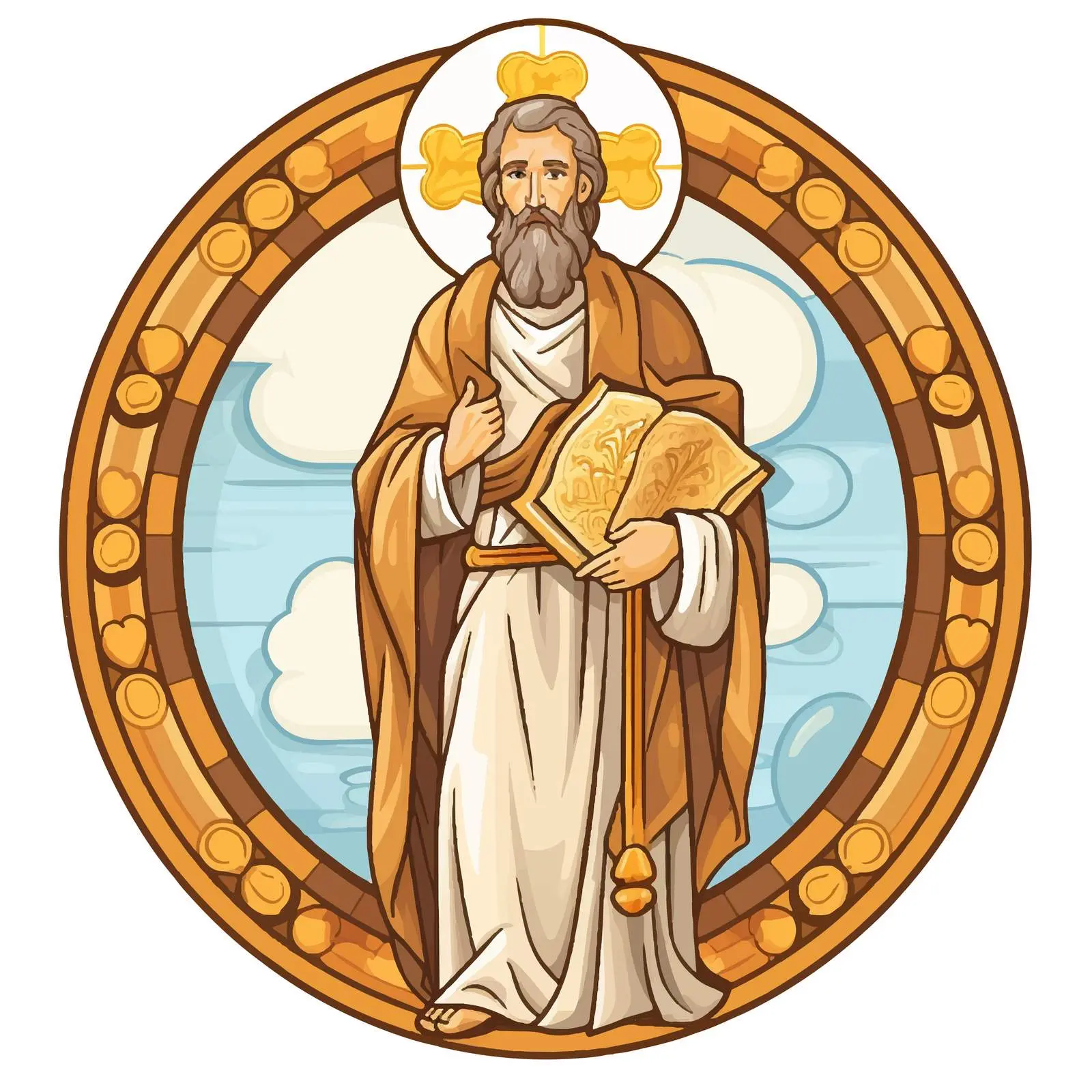 Byzantine Illustration of John the Baptist — free download from Dotvec