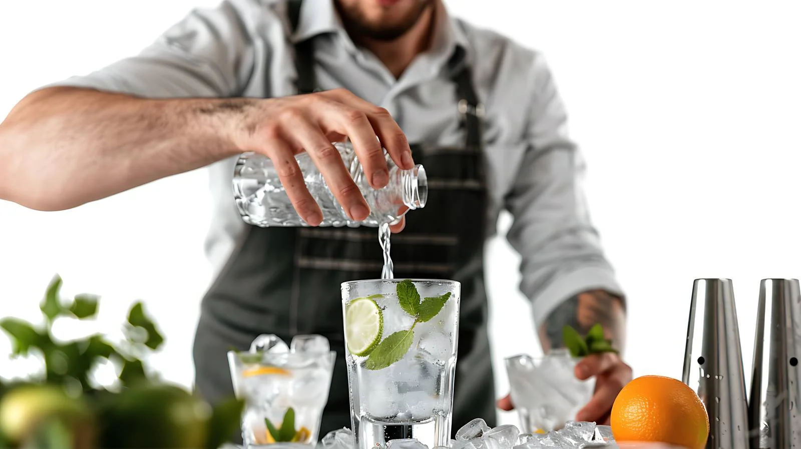 Bartender making alcoholic cocktail at bar — free download from Dotvec