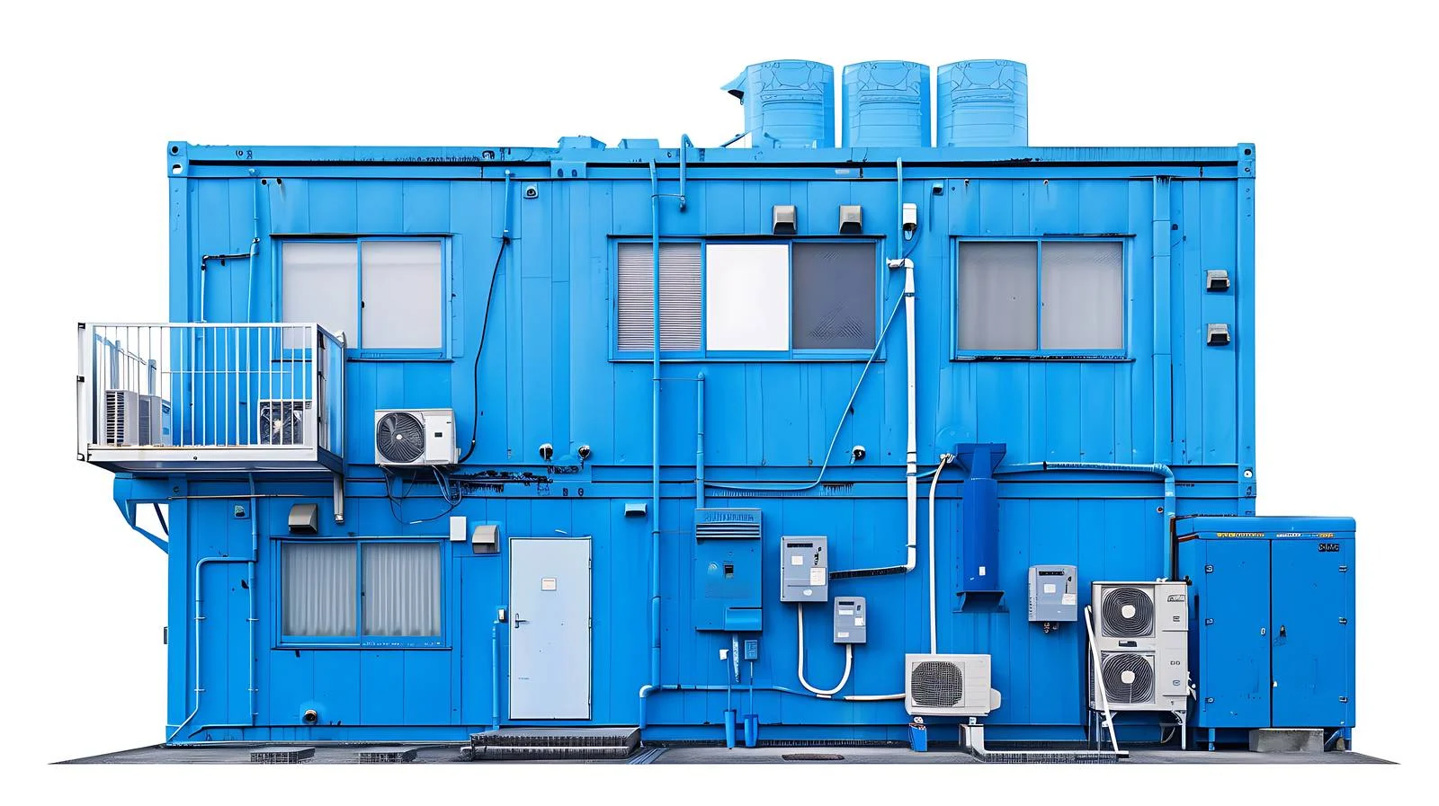 Electric Infrastructure on Blue Building — free download from Dotvec