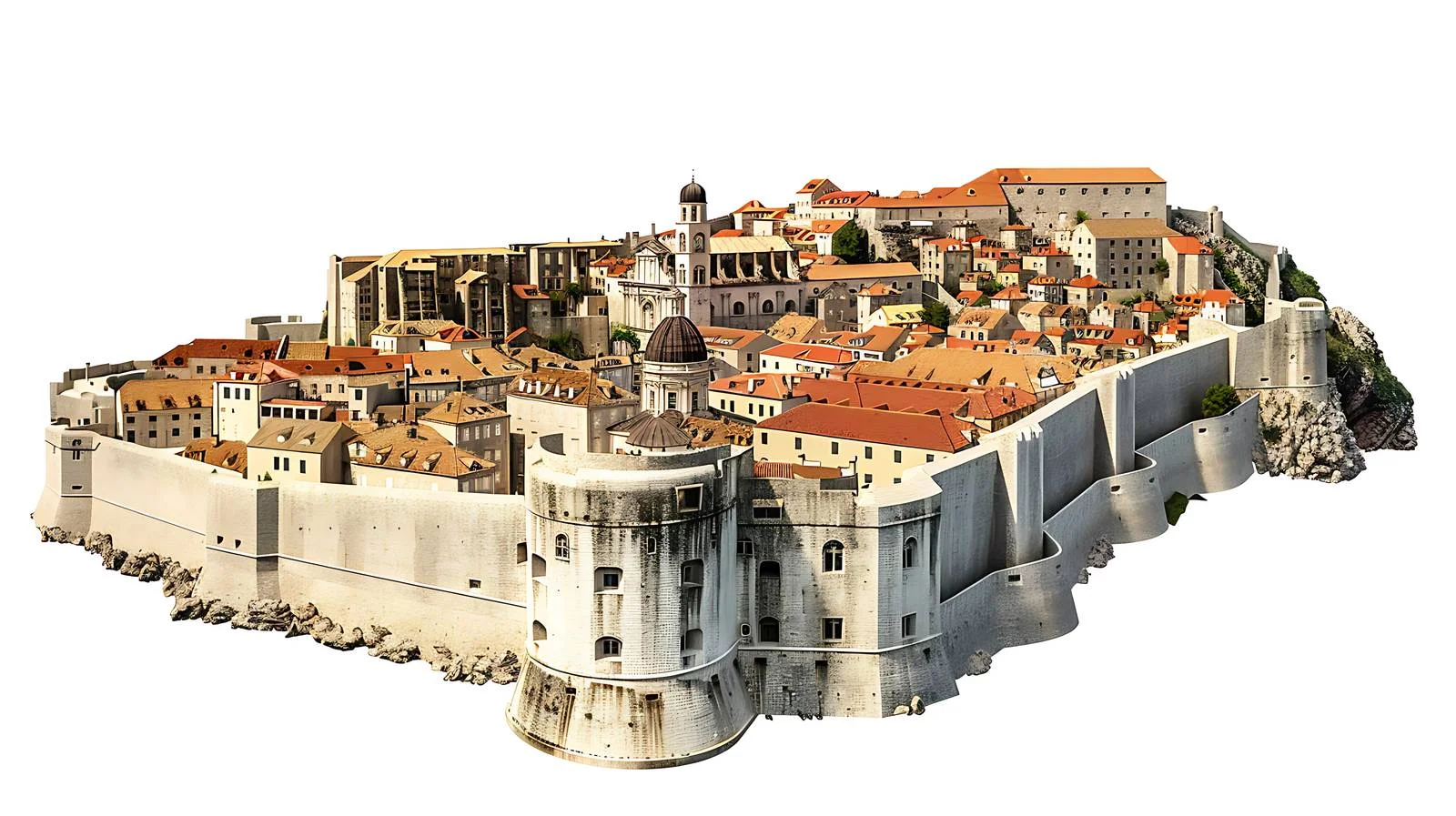 Historic Dubrovnik City Wall in Europe — free download from Dotvec