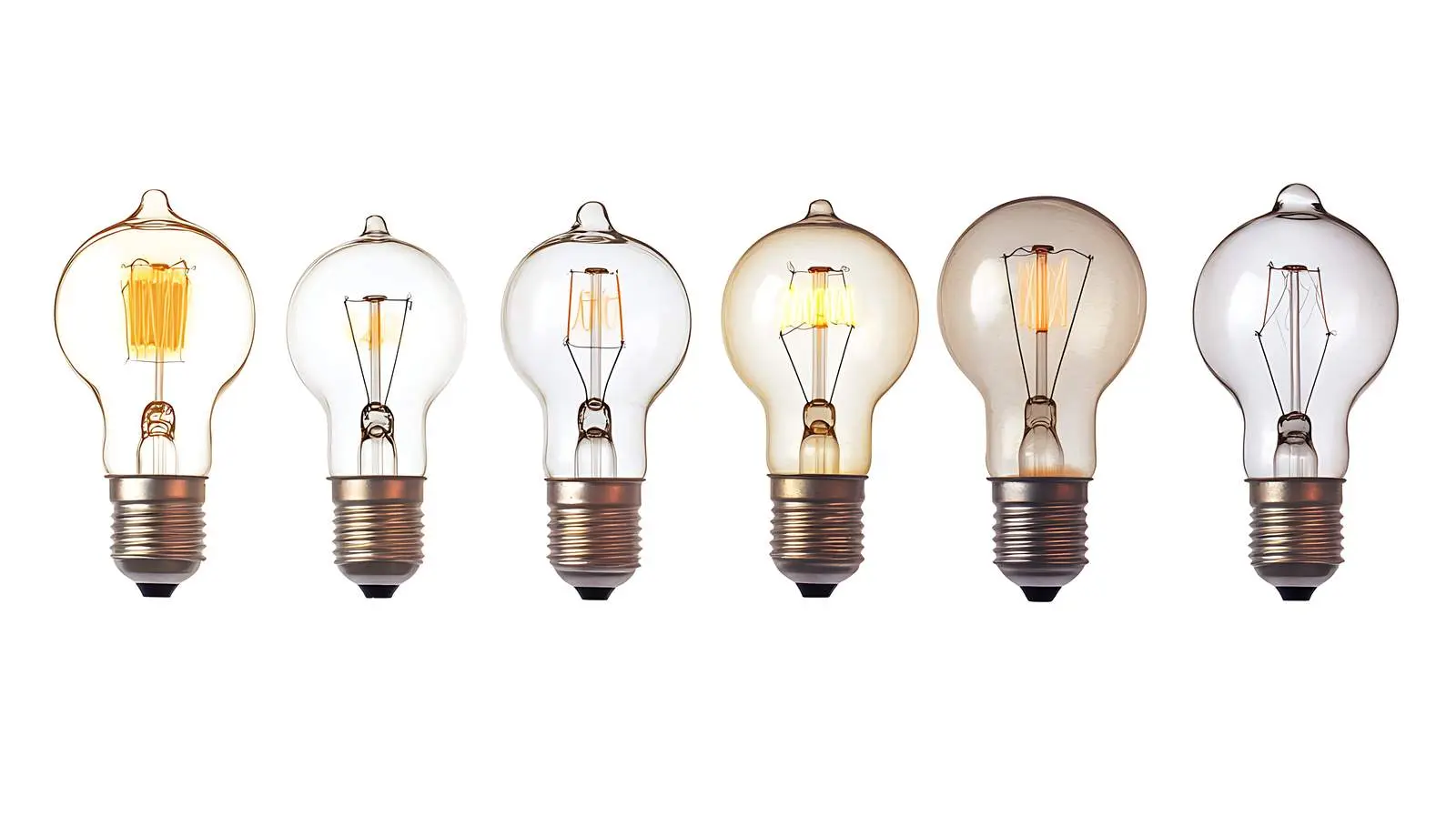 Evolution of Light Bulbs on White Background — free download from Dotvec