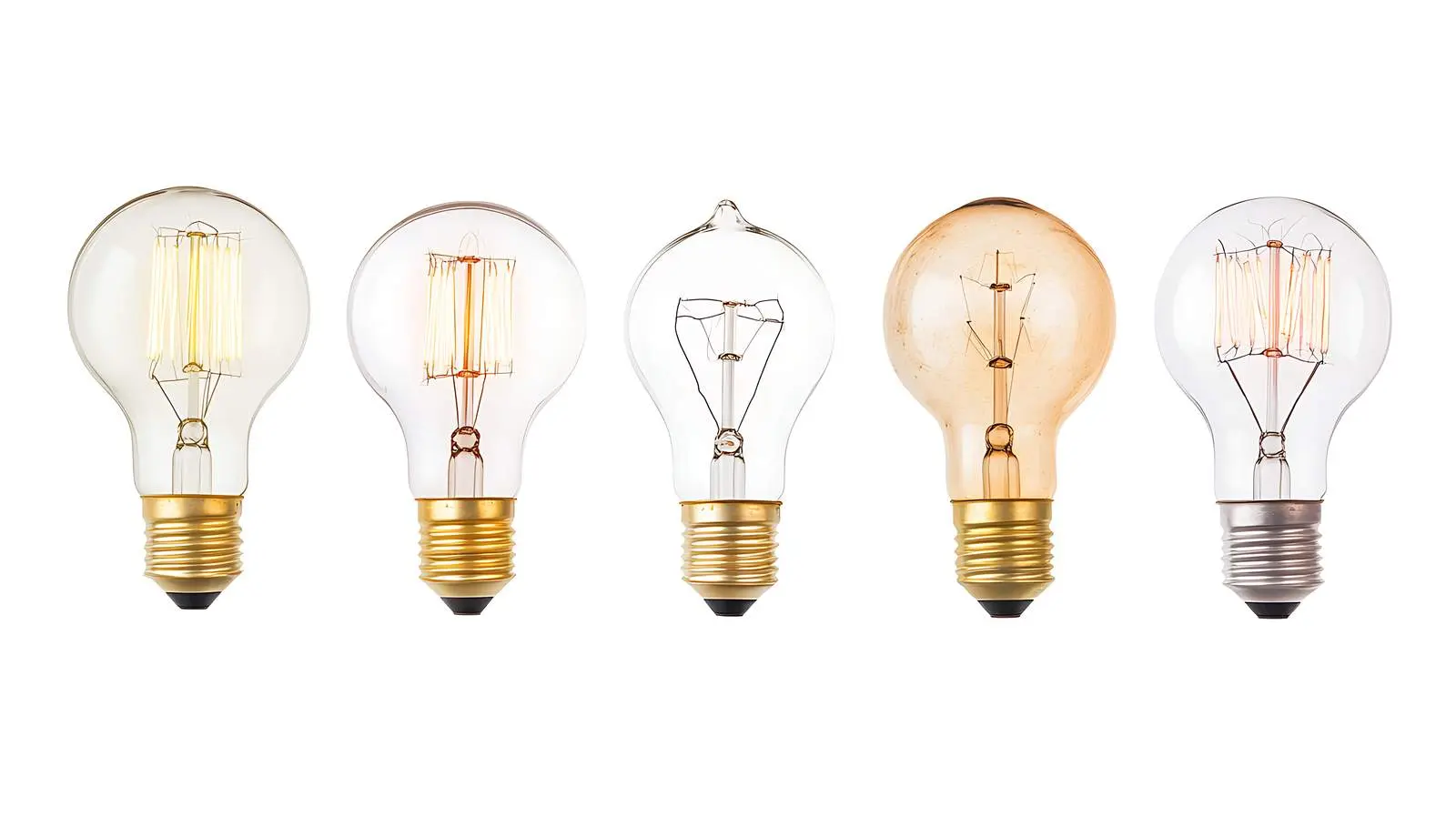 Evolution of Light Bulbs on White Background — free download from Dotvec