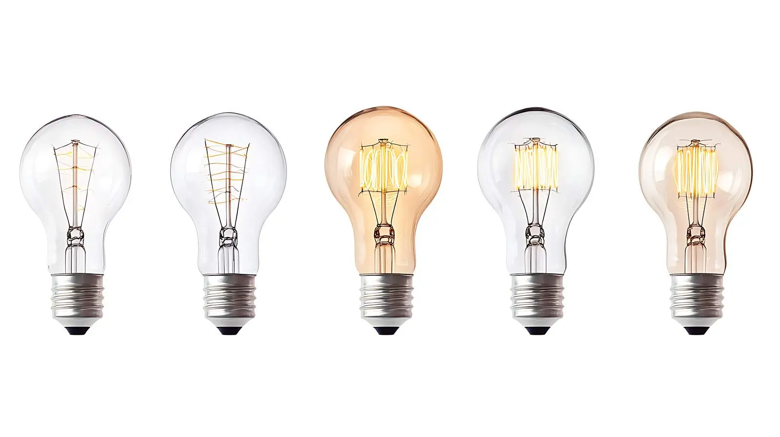 Evolution of Light Bulbs Isolated on White Background — free download from Dotvec