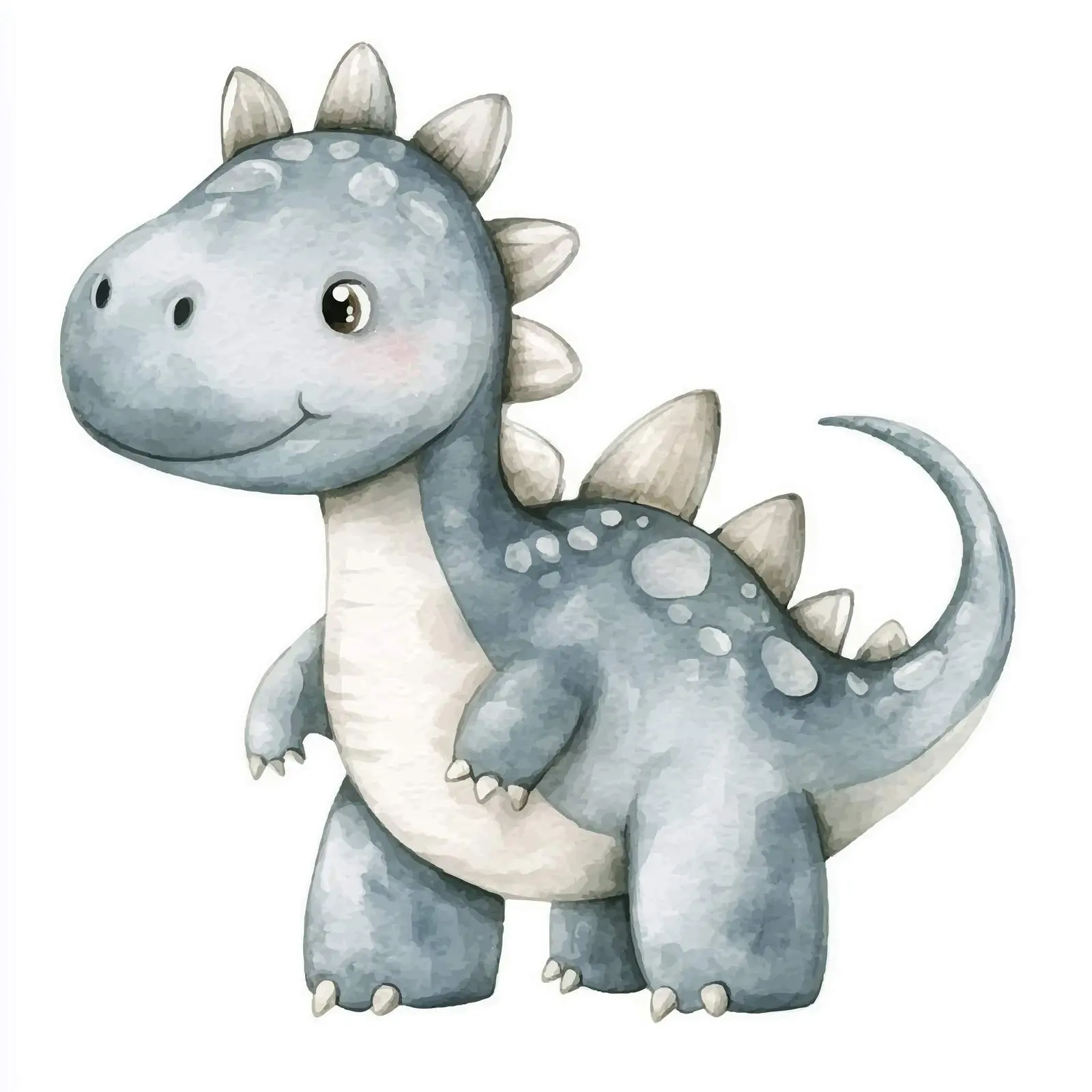 Gray Dinosaur Watercolor Illustration — free download from Dotvec