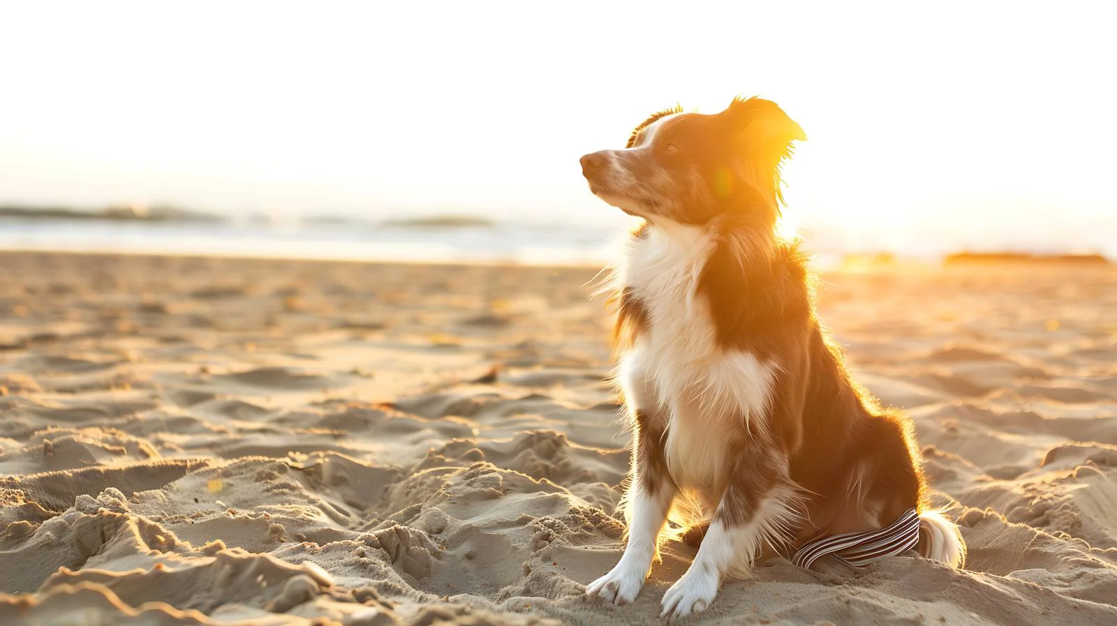 Serene Dog Beach Sunset Isolation — free download from Dotvec