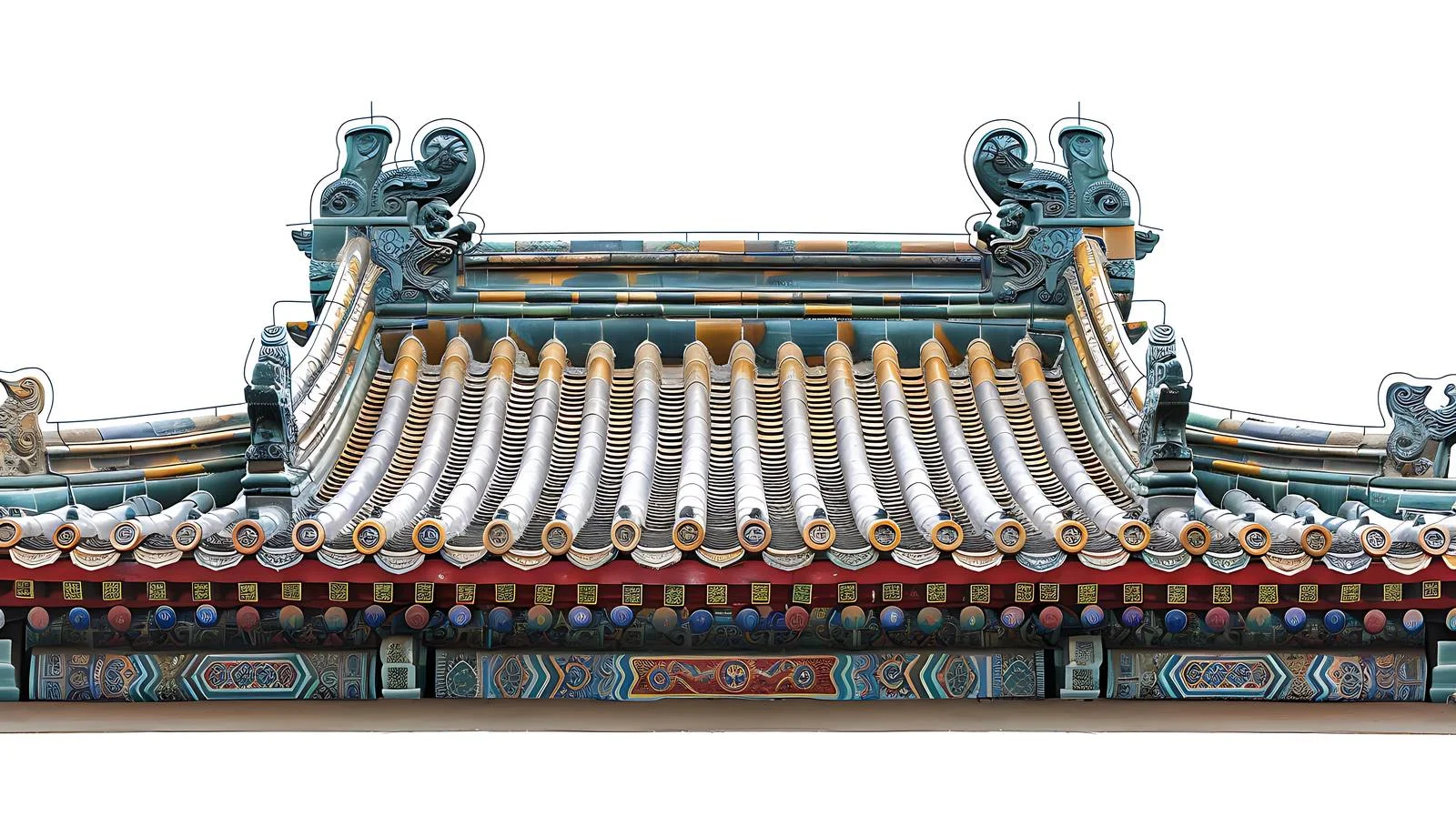 Heavenly Mansion Eaves Isolated on White — free download from Dotvec