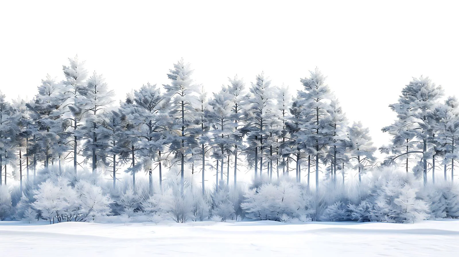 Tranquil Winter Woodland on Sunny Frosty Day — free download from Dotvec