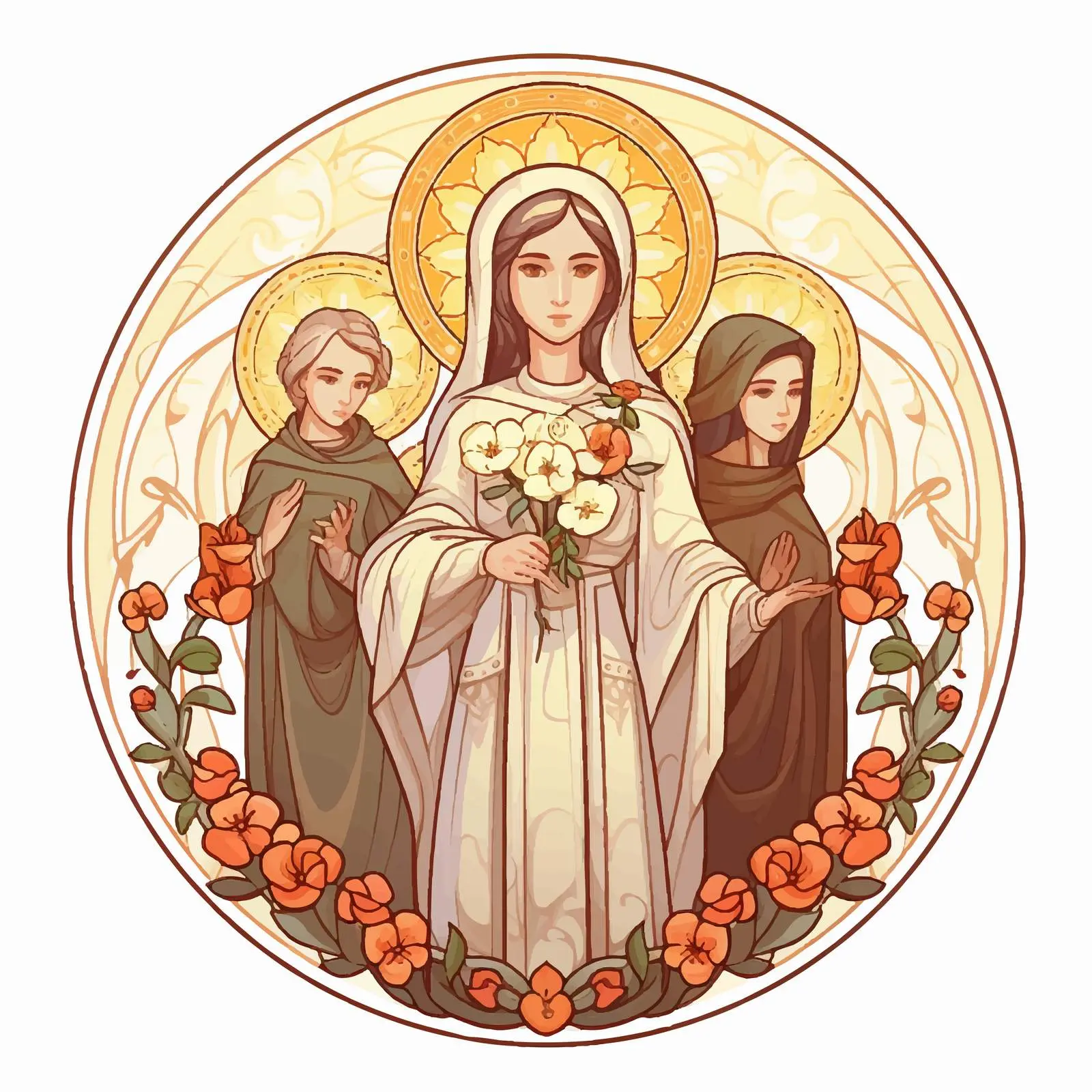 Mother Sophia with Faith, Hope, and Love — free download from Dotvec