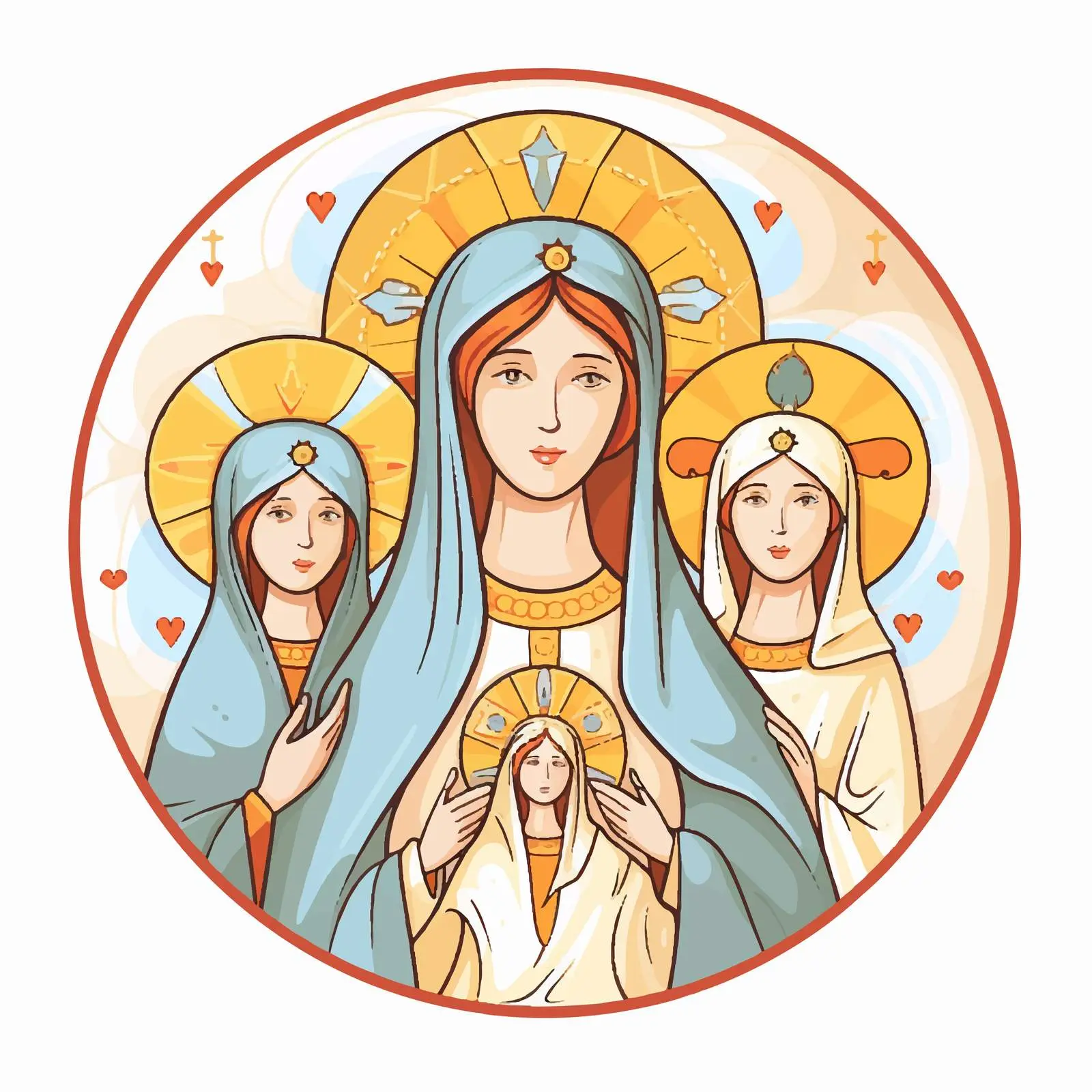 Faith, Hope, Love, and Mother Sophia Vector Art — free download from Dotvec