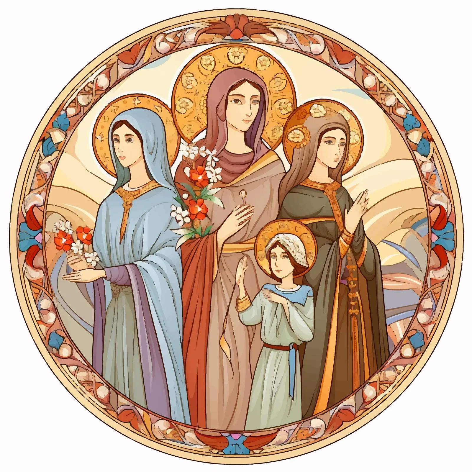 The Faith Hope Love and Mother Sophia Vector — free download from Dotvec