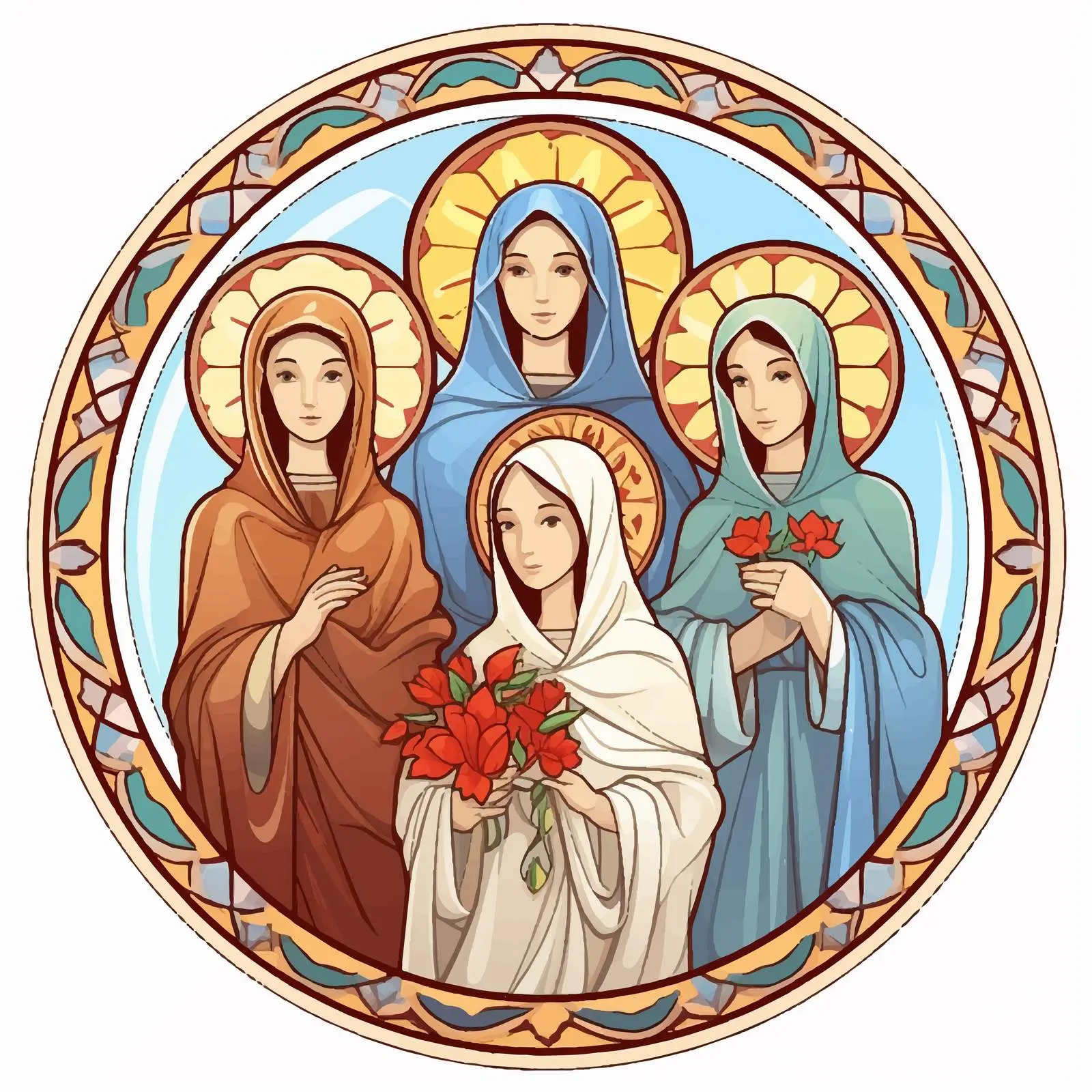 Faith, Hope, Love and Mother Sophia Vector Art — free download from Dotvec