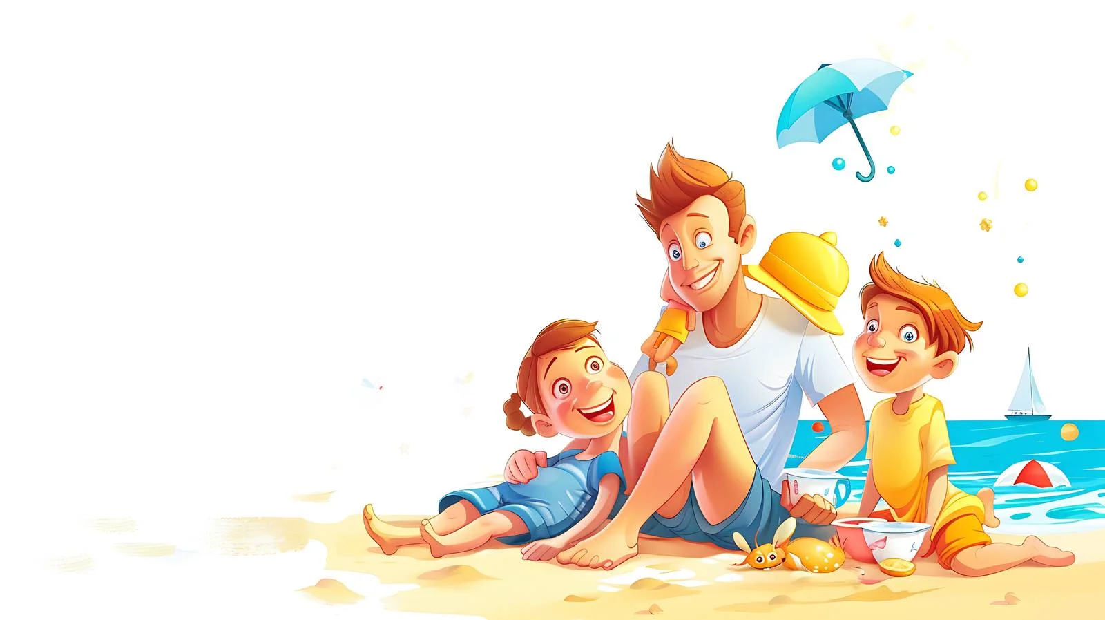Family Holiday at Seaside — free download from Dotvec