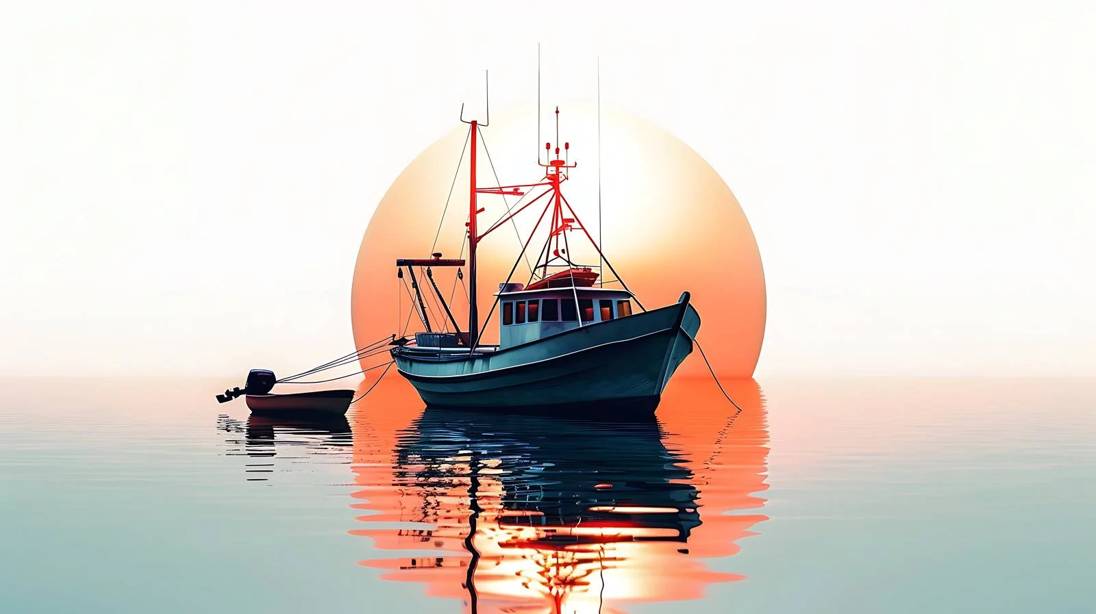 Serene Fishing Boat Scene — free download from Dotvec