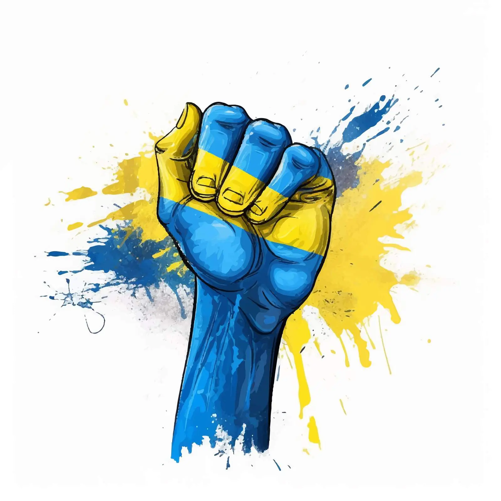 Fist Holding Ukraine Flag Symbolizing Freedom – free strength image from Dotvec