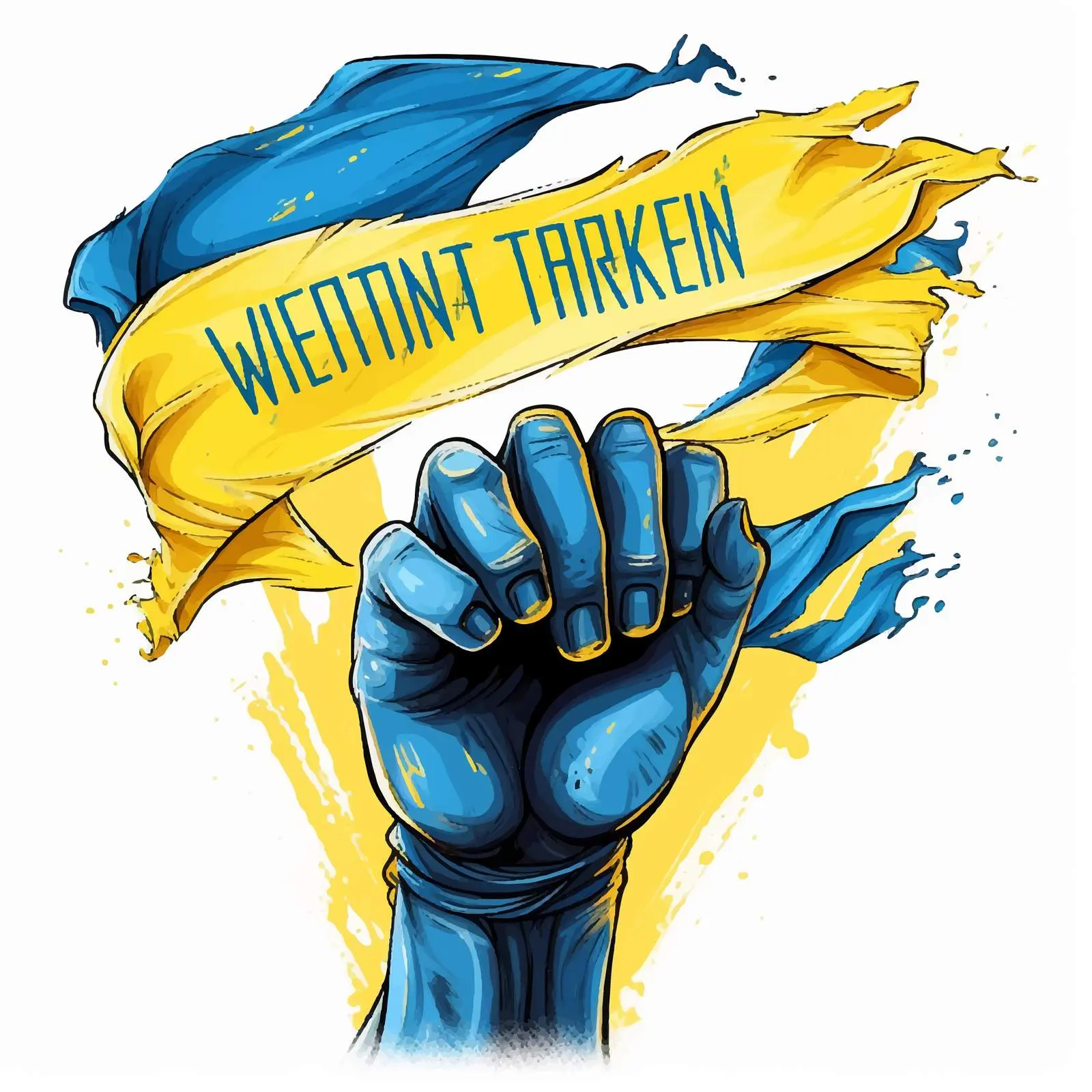Fist Holding Ukrainian Flag Symbolizing Freedom – free strength image from Dotvec