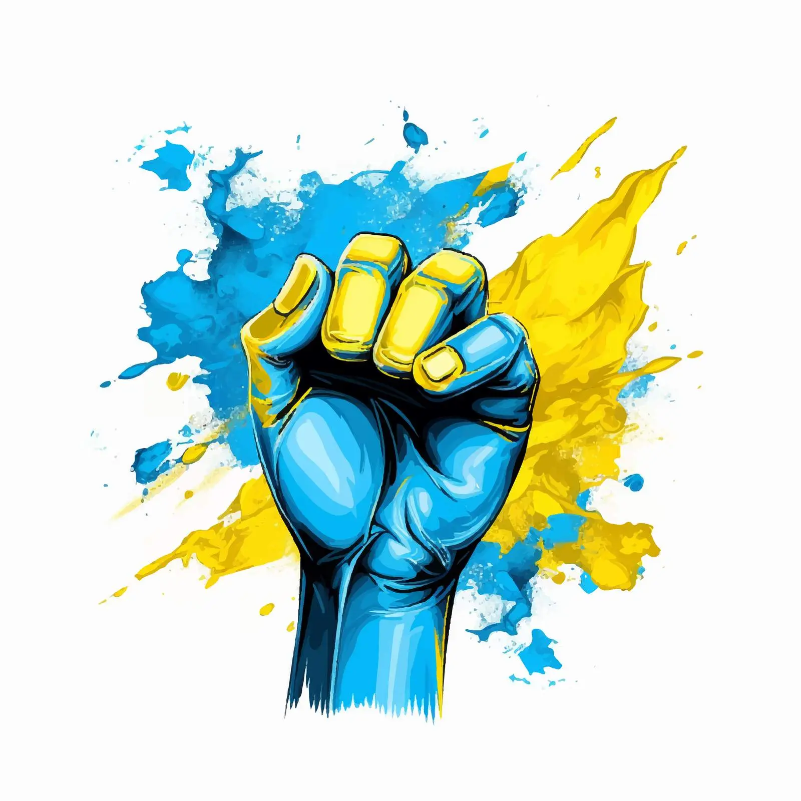 Fist Holding Ukraine Flag Symbolizing Freedom – free strength image from Dotvec