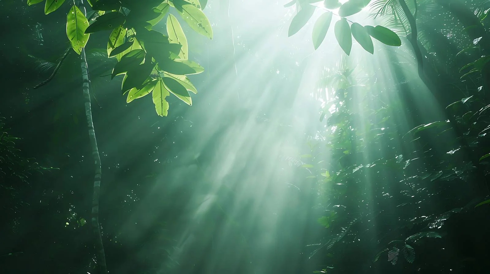 Mystical Rainforest Fog and Sun Ray — free download from Dotvec
