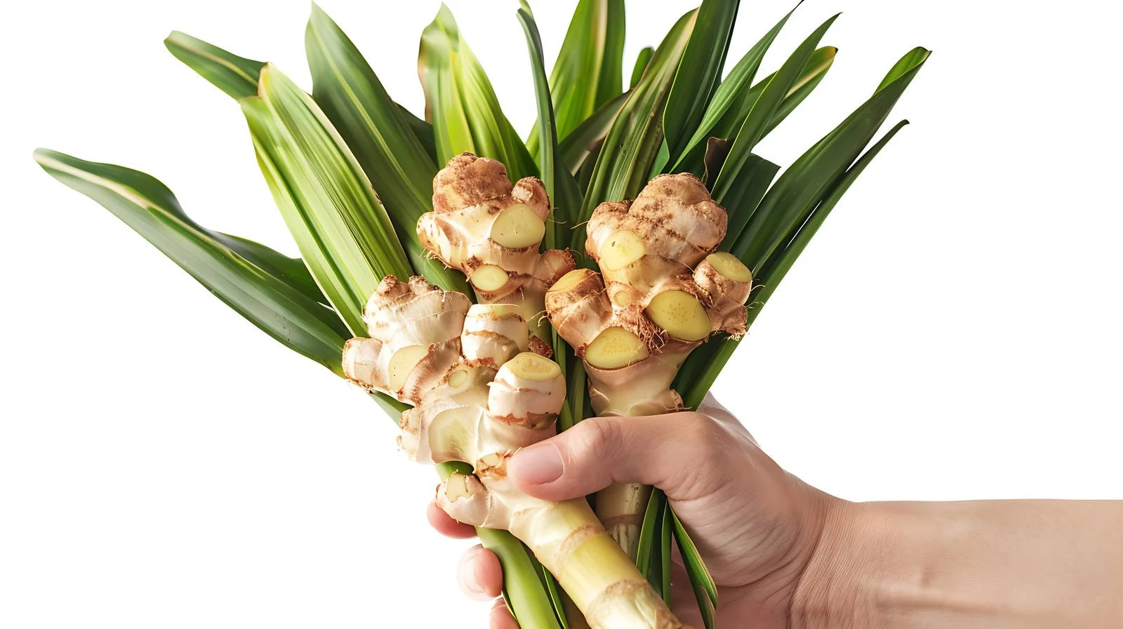 Gardener Holding Galangal Isolated — free download from Dotvec