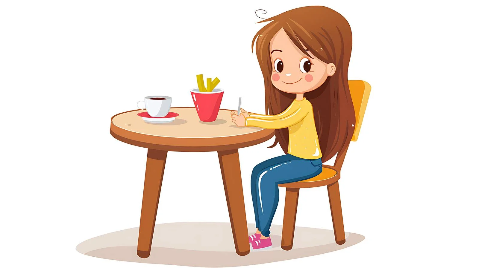 Serene Restaurant Girl Portrait — free download from Dotvec