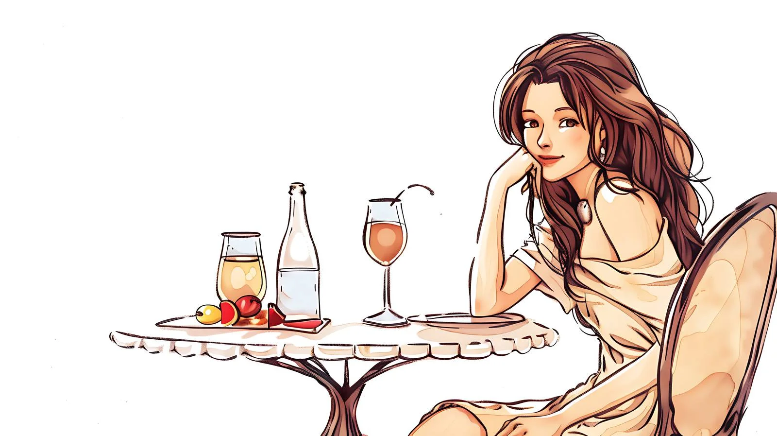 Serene Girl in Restaurant — free download from Dotvec