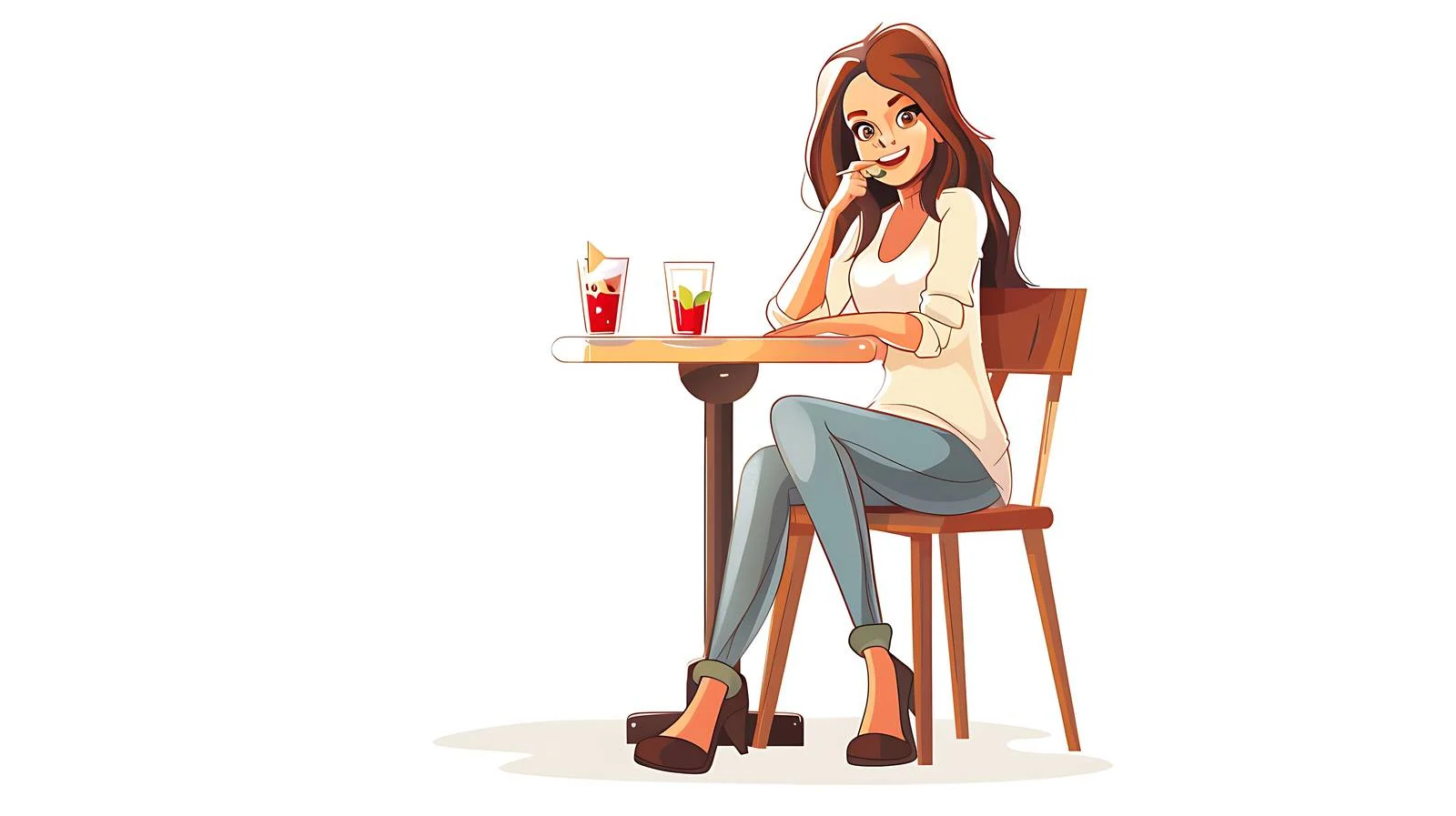 Joyful Restaurant Girl — free download from Dotvec