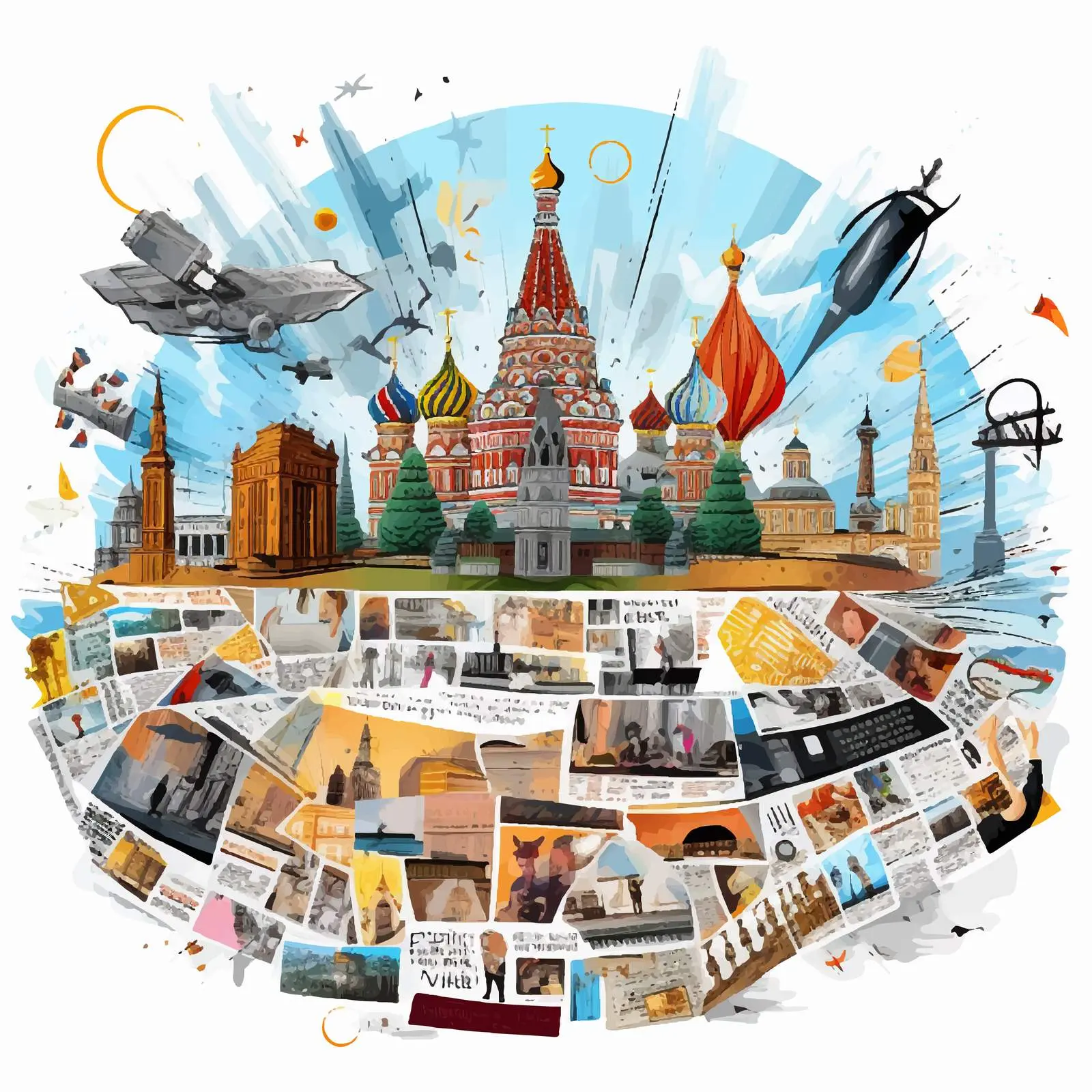 Historical Political Economy Newspaper Collage – free artifacts image from Dotvec