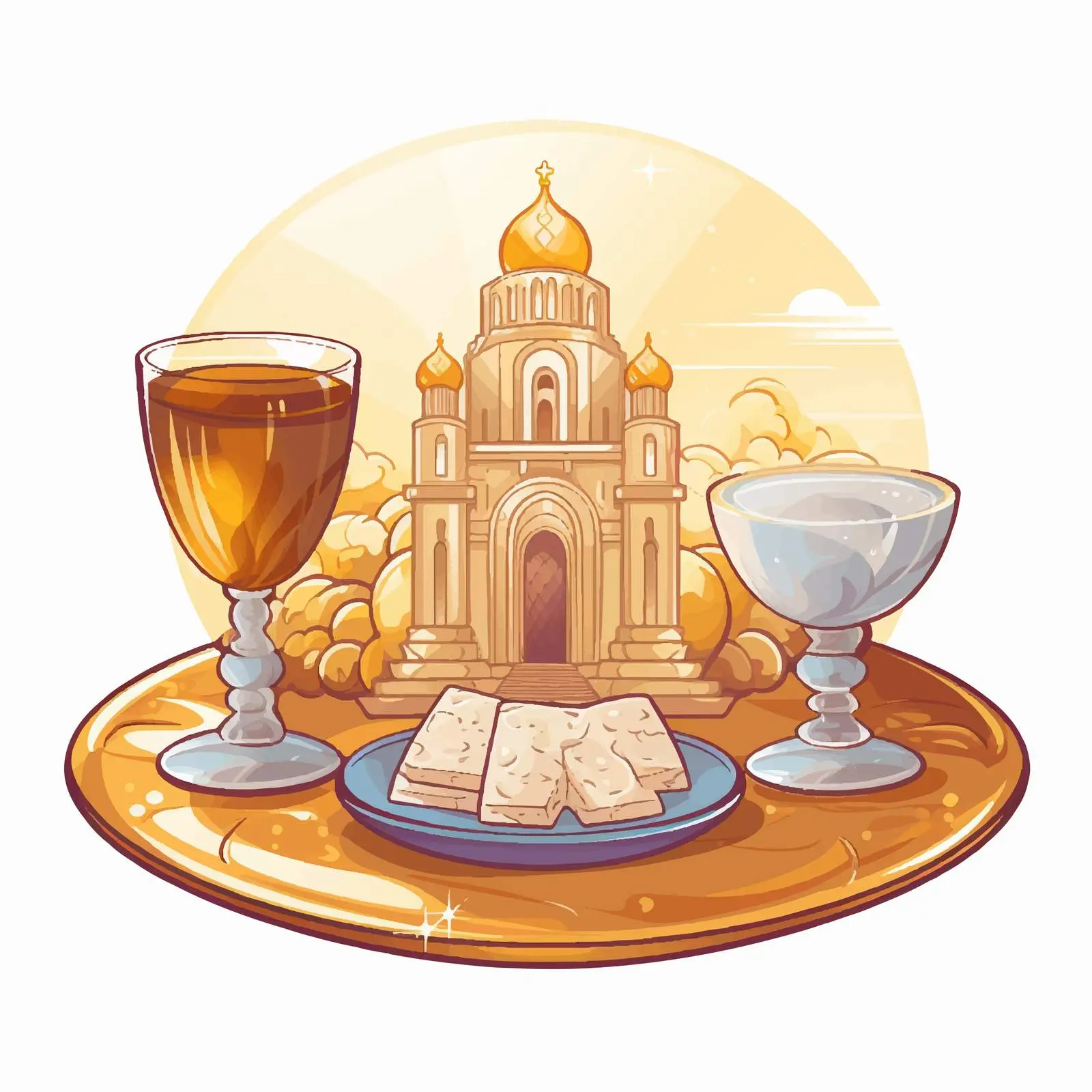 Byzantine Style Holy Communion Illustration — free download from Dotvec