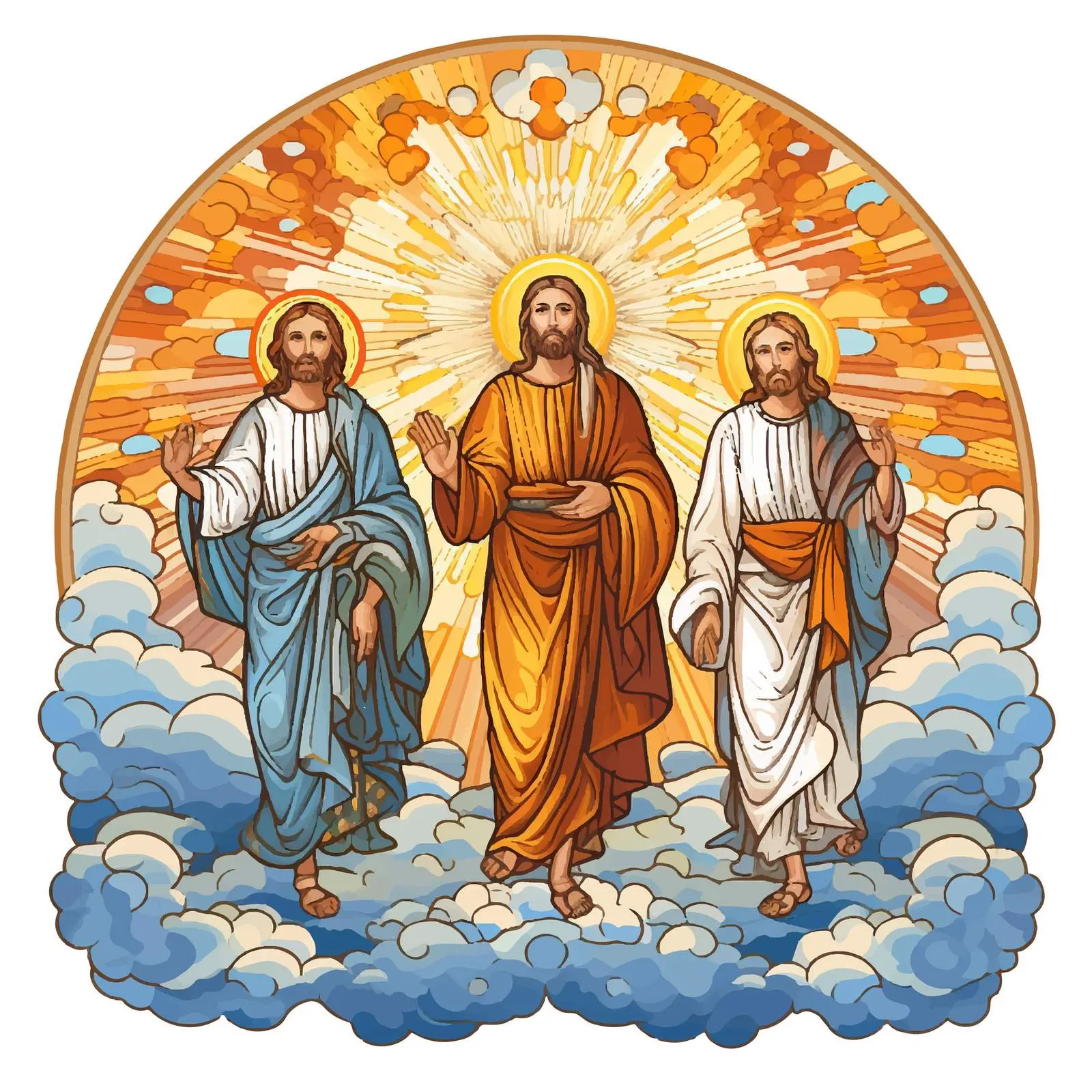 Holy Transfiguration of Jesus Christ Vector Art — free download from Dotvec