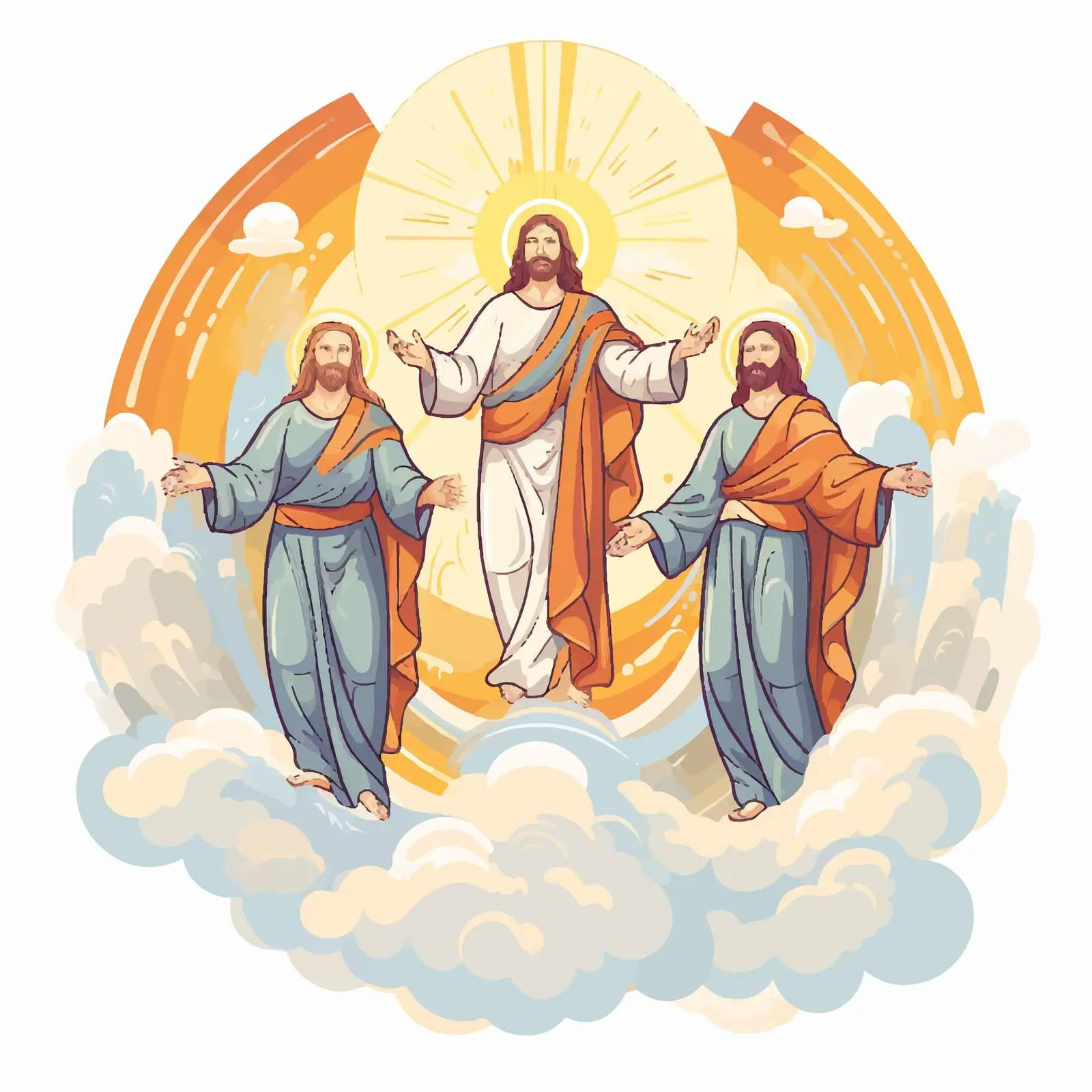 Holy Transfiguration of Jesus Christ Vector Art — free download from Dotvec