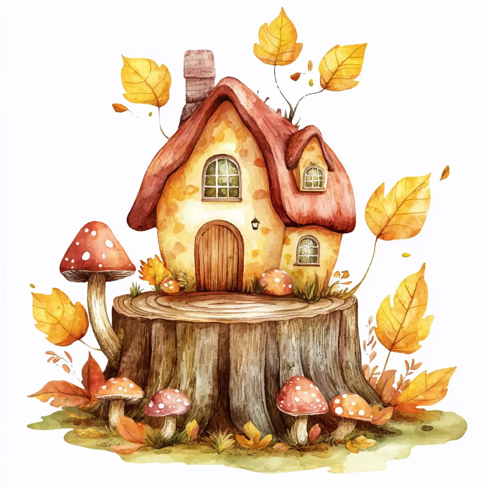 House on Stump Surrounded by Nature — free download from Dotvec