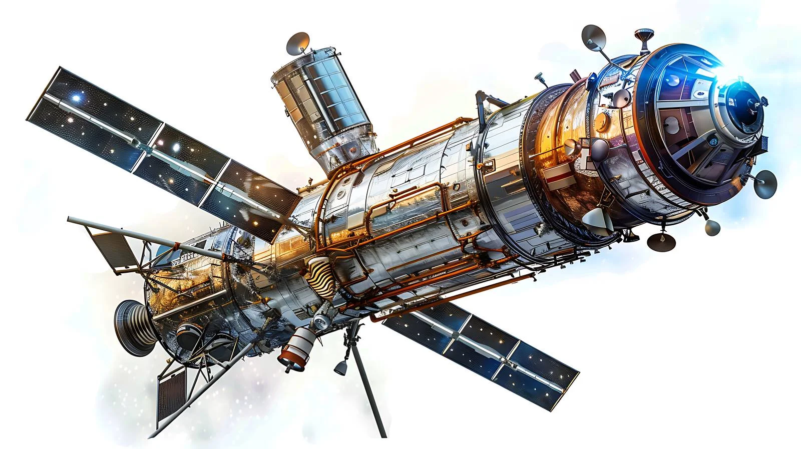 Hubble Telescope in Outer Space — free download from Dotvec