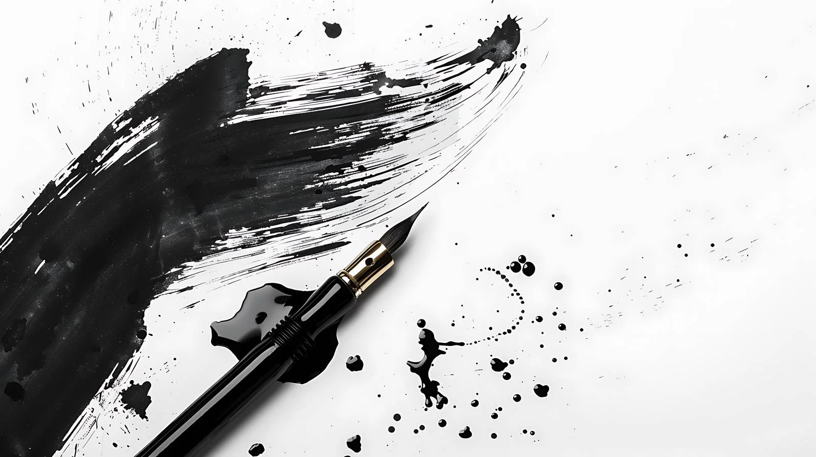 Ink on Paper Isolated White Background — free download from Dotvec